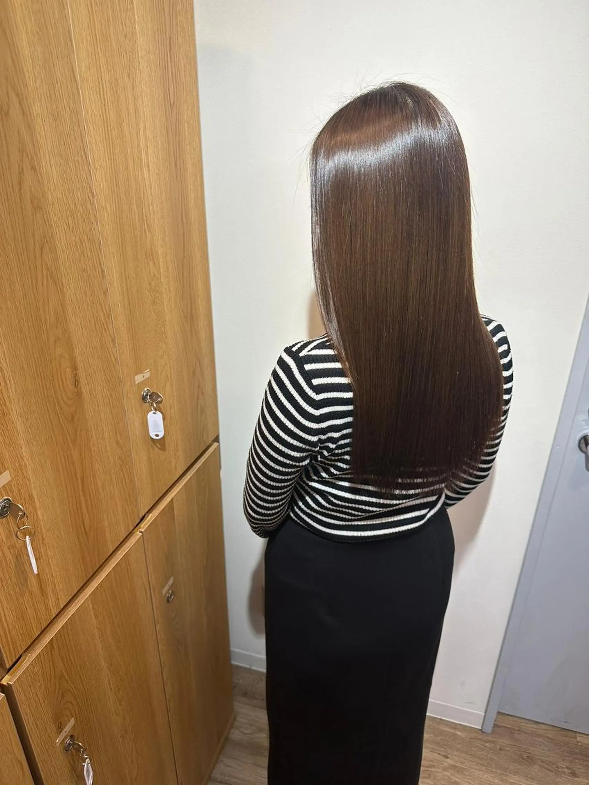 ロング カット 縮毛矯正 ioe 茶屋町のヘアスタイル