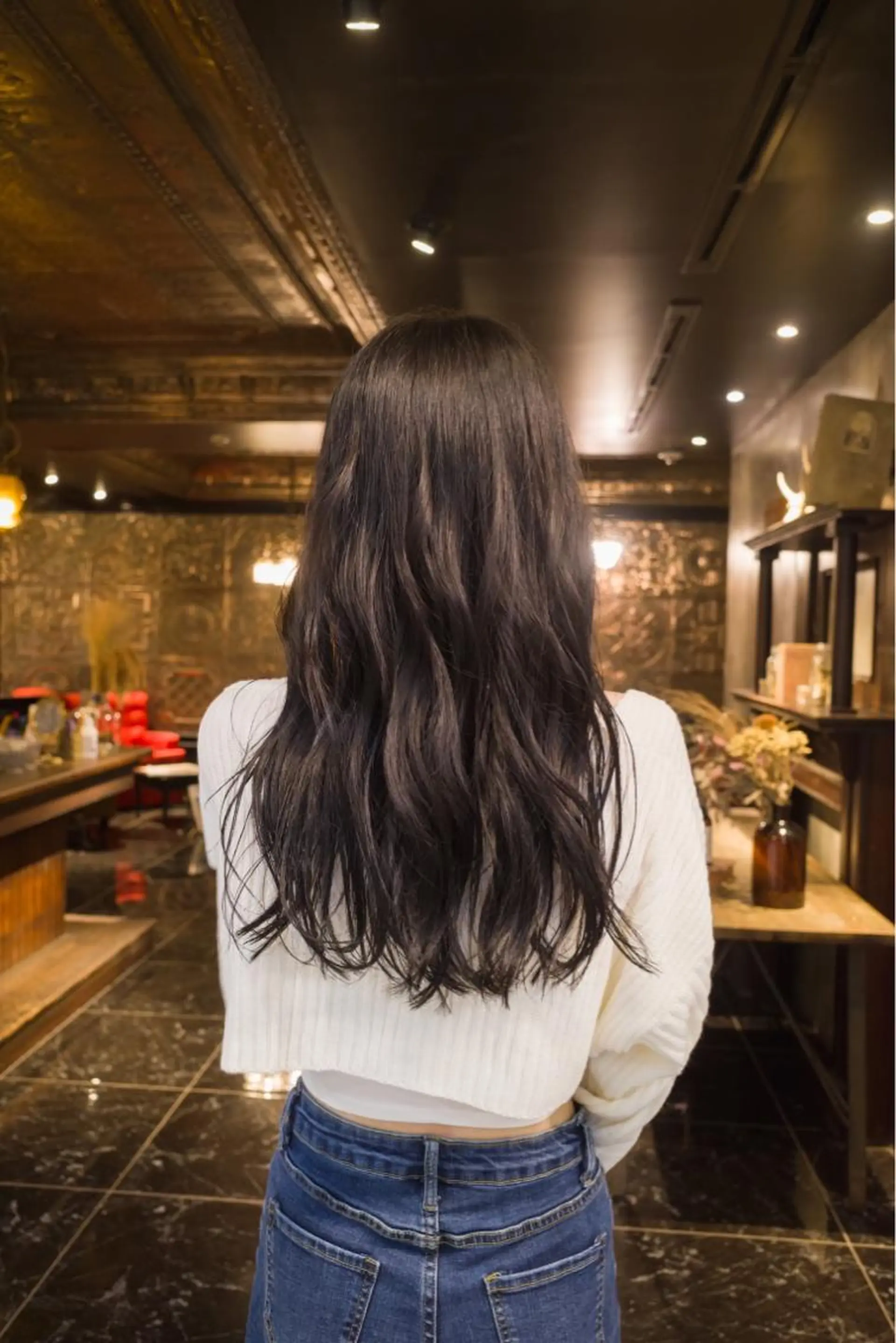 ロング カラー ブリーチ グレージュ ブリーチなしカラー メンズパーマ特化 Gakutoのヘアスタイル