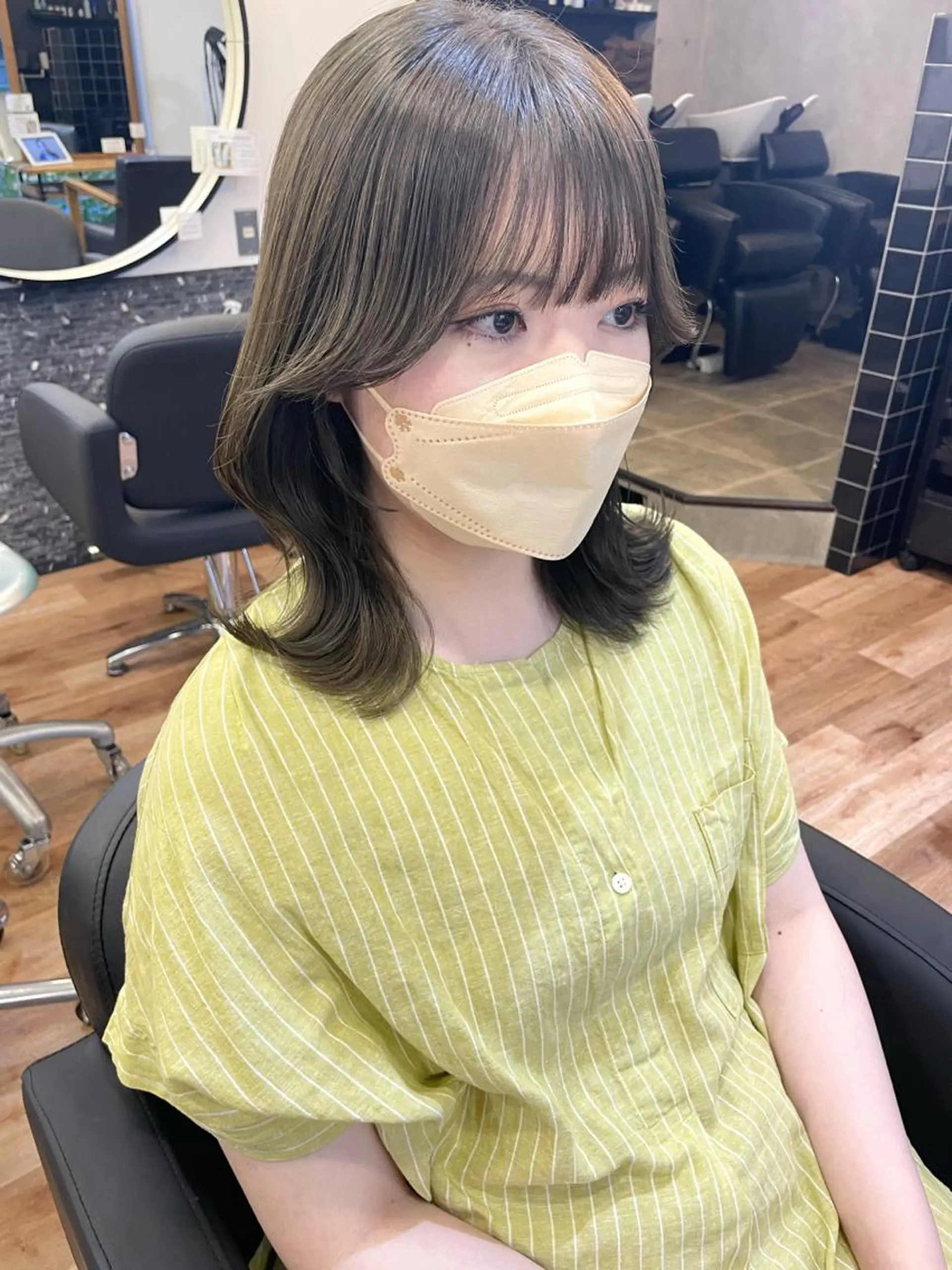 ミディアム カラー カット ヘアカラー トリートメント レイヤーカット、 大人可愛い　中村美羅のヘアスタイル
