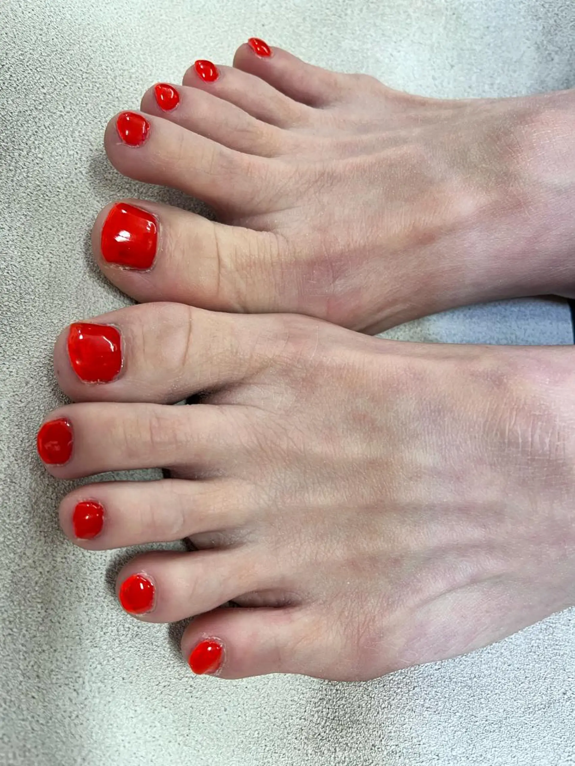 ネイル フットネイル オレンジ ネイルサロンエーナイン平岸店所属・齋藤 英理のネイルデザイン