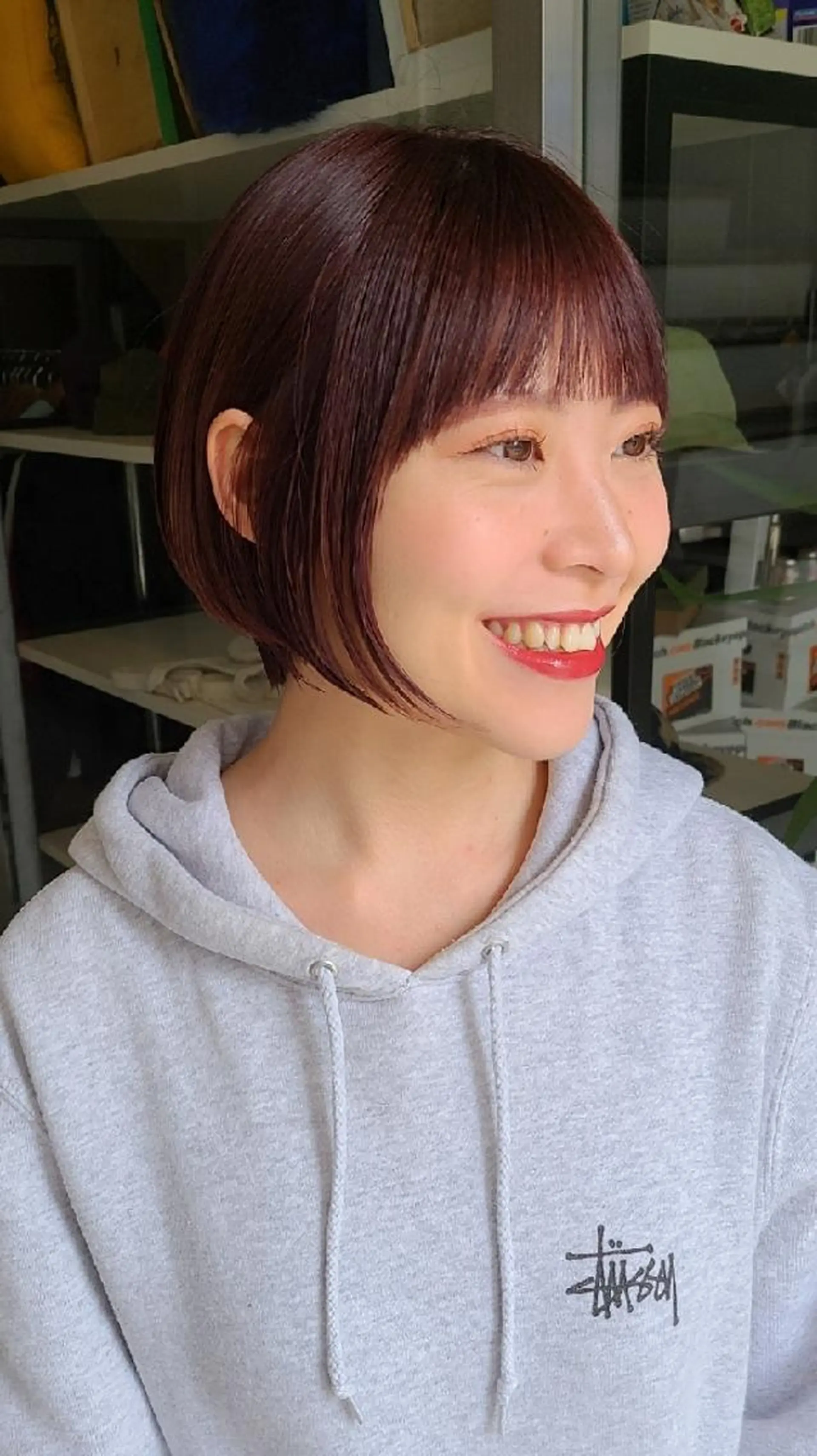 ショート ショートボブ ボブ ショートヘア カット ヘアカラー 西田 理沙のヘアスタイル