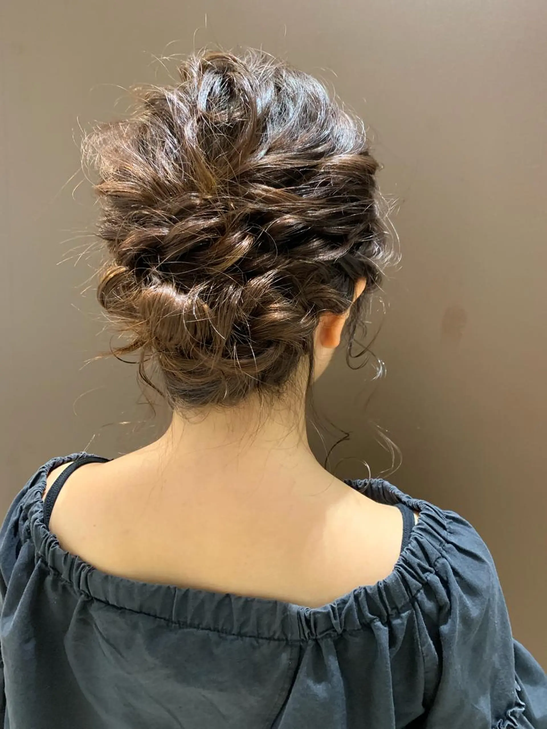 セミロング ヘアアレンジ きむえり/セット/ 髪質改善/カラーのヘアスタイル