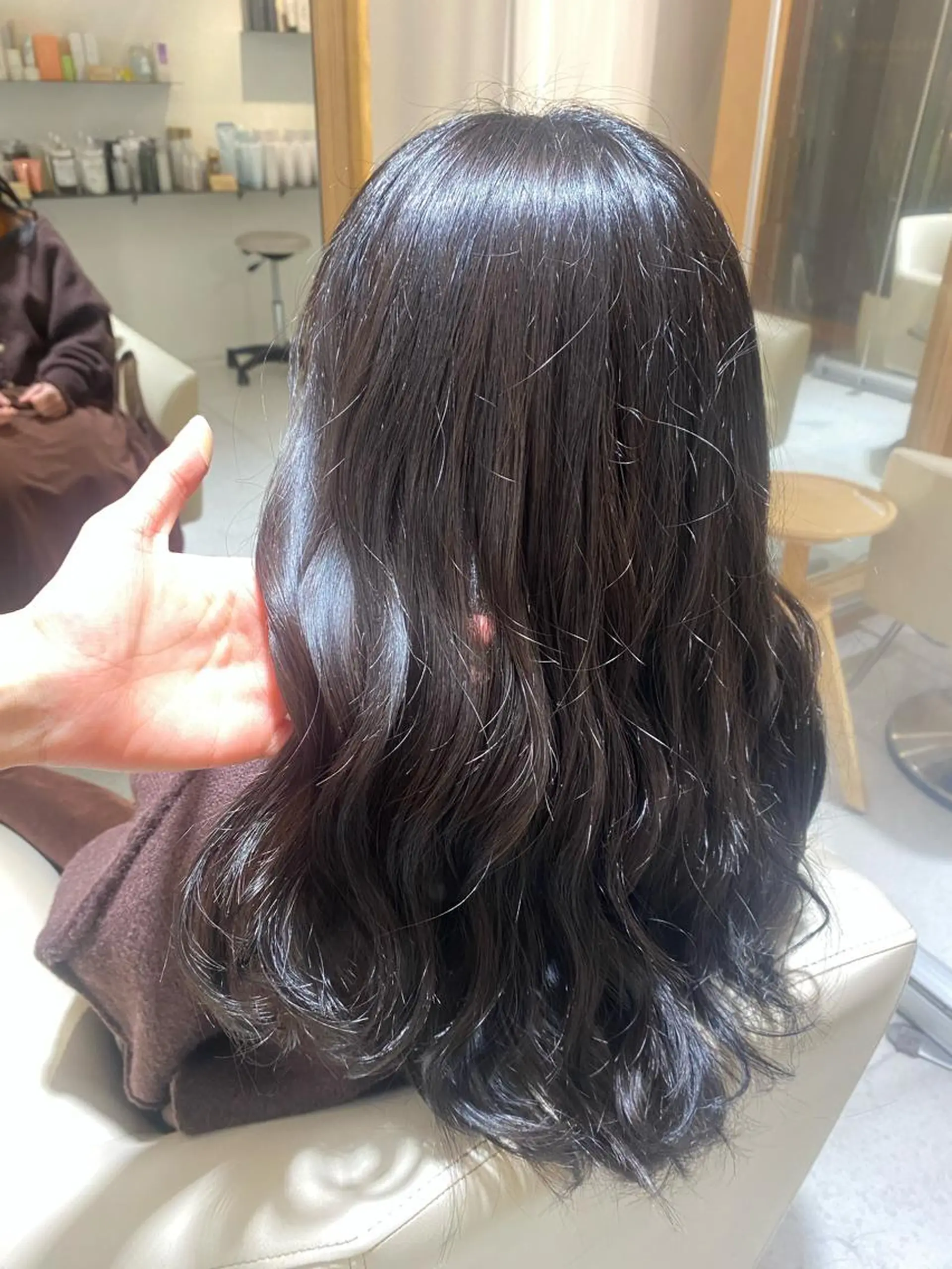 ロング カラー カット ヘアカラー トリートメント 安永 涼のヘアスタイル
