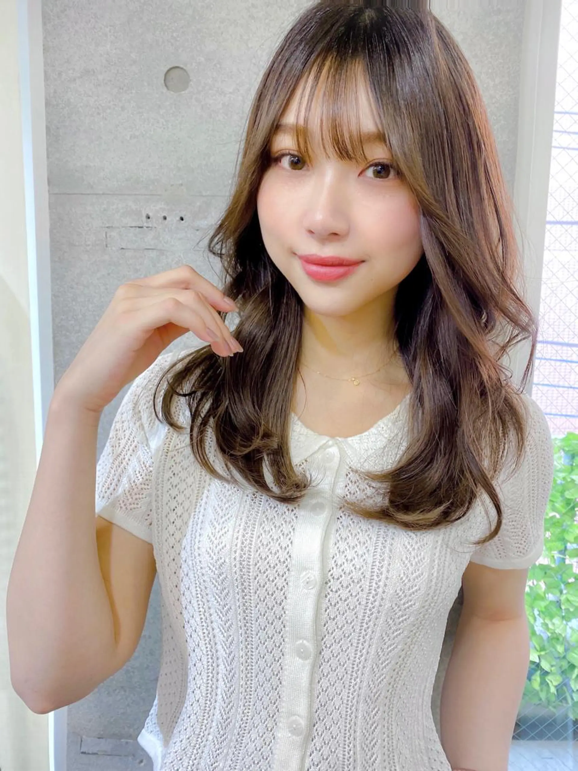 ロング カラー レイヤーカット ロング シースルーバング 似合わせレイヤー 🇰🇷荒木洋文のヘアスタイル