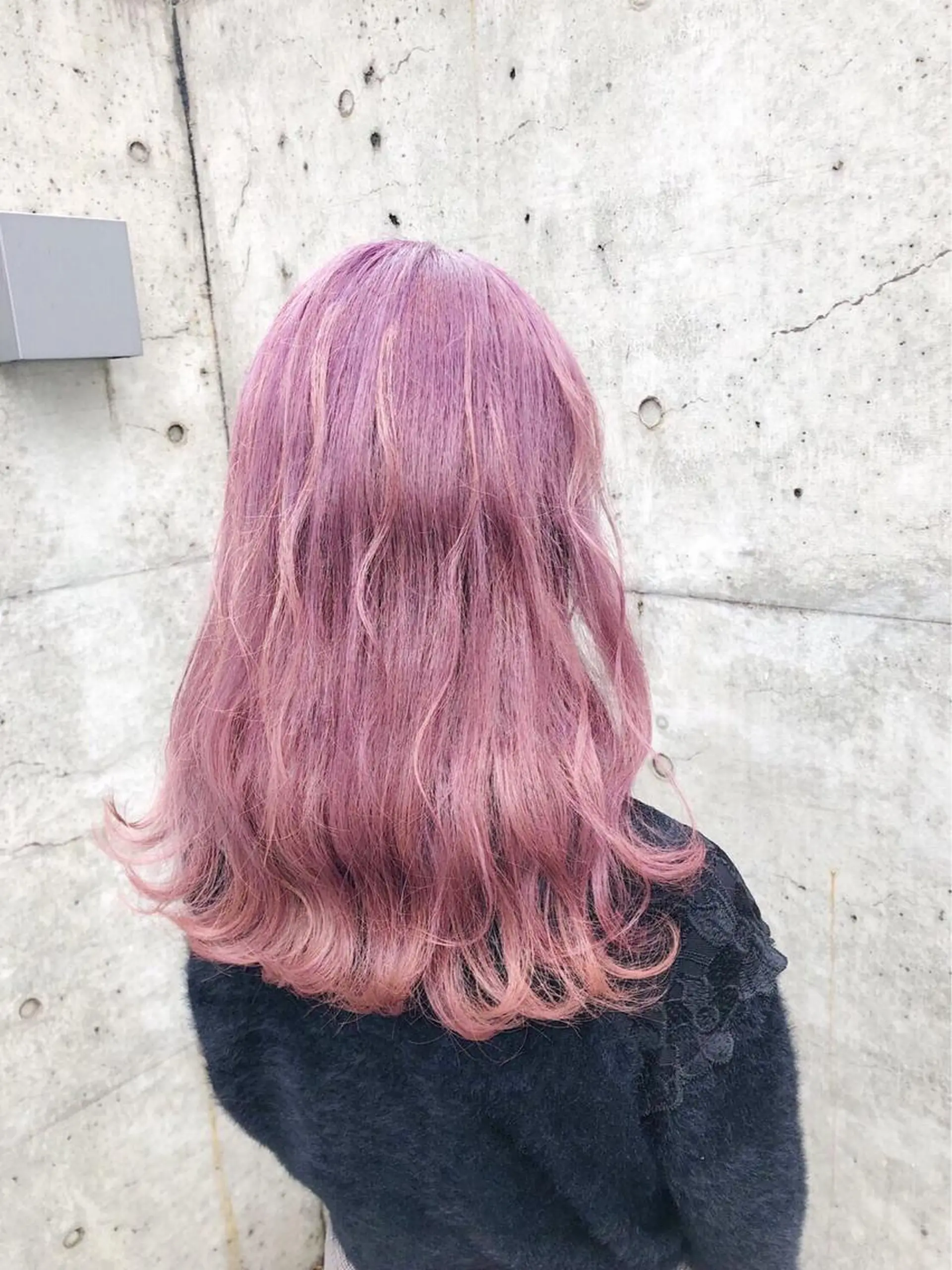 ロング アッシュ アッシュグレー パープルカラー 外国人風カラー ブリーチなしカラー/ 髪質改善  佐藤 豪のヘアスタイル
