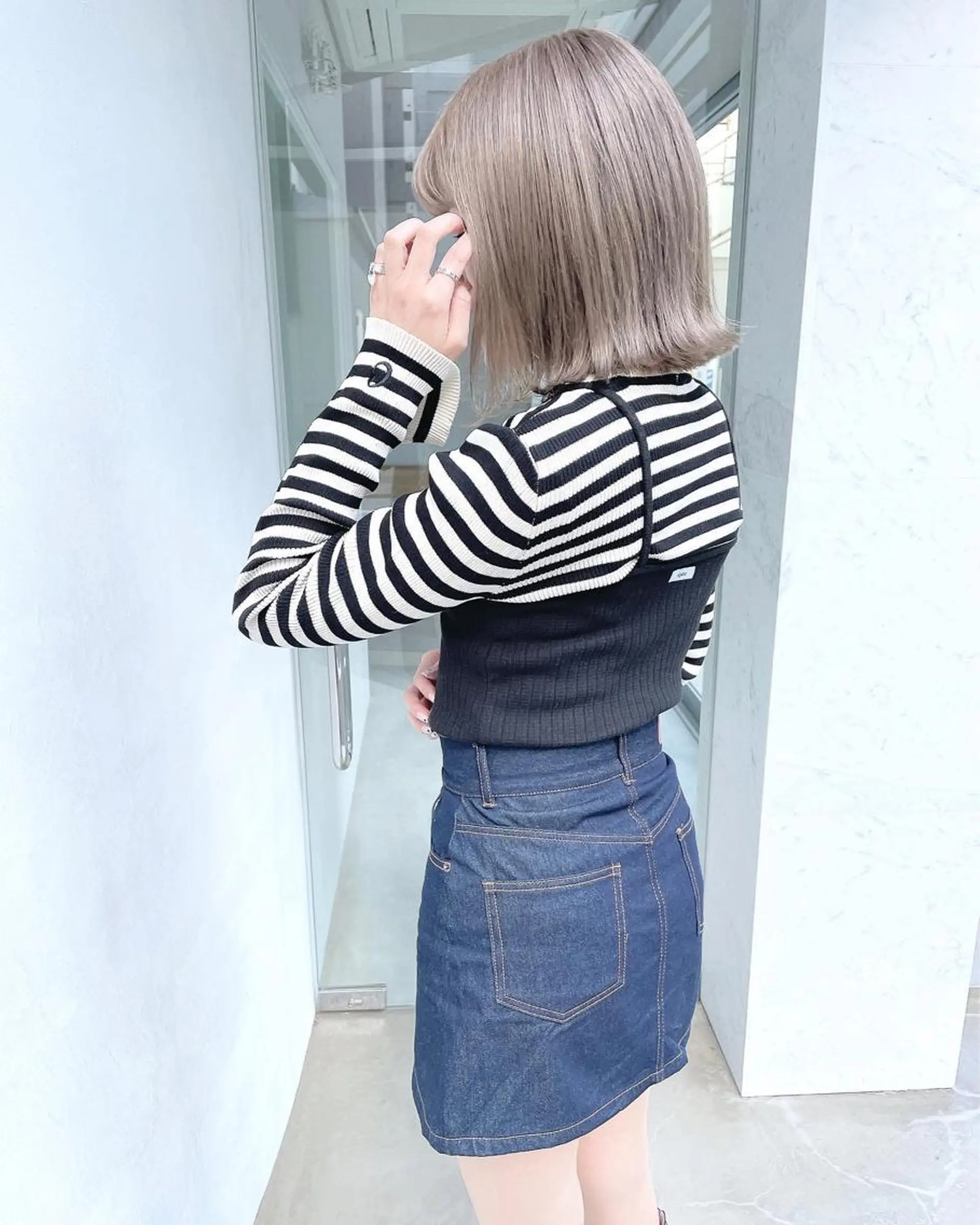 カラー ブリーチ グレージュ ミルクティーグレージュ ヘアカラー トリートメント 🍨モテベージュ🩰 miraiのヘアスタイル