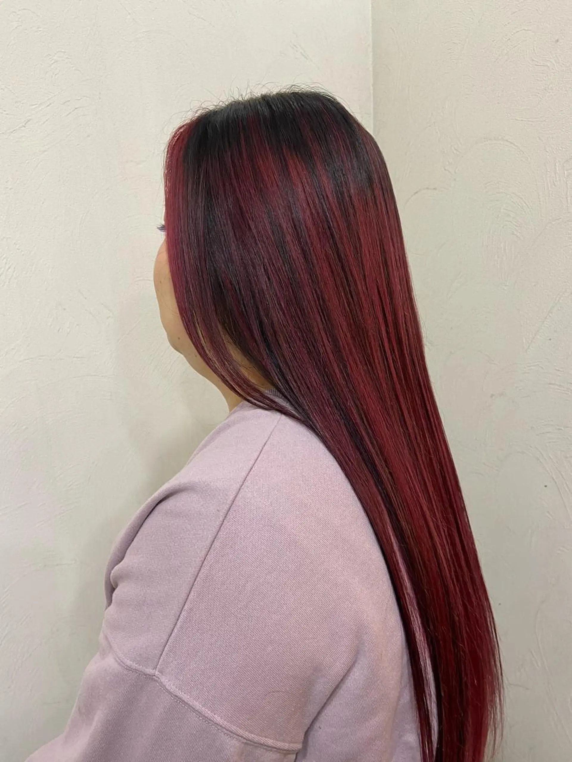 ロング ミストバング レイヤーカット 【今だけブリーチ 限定価格💕】すみのヘアスタイル