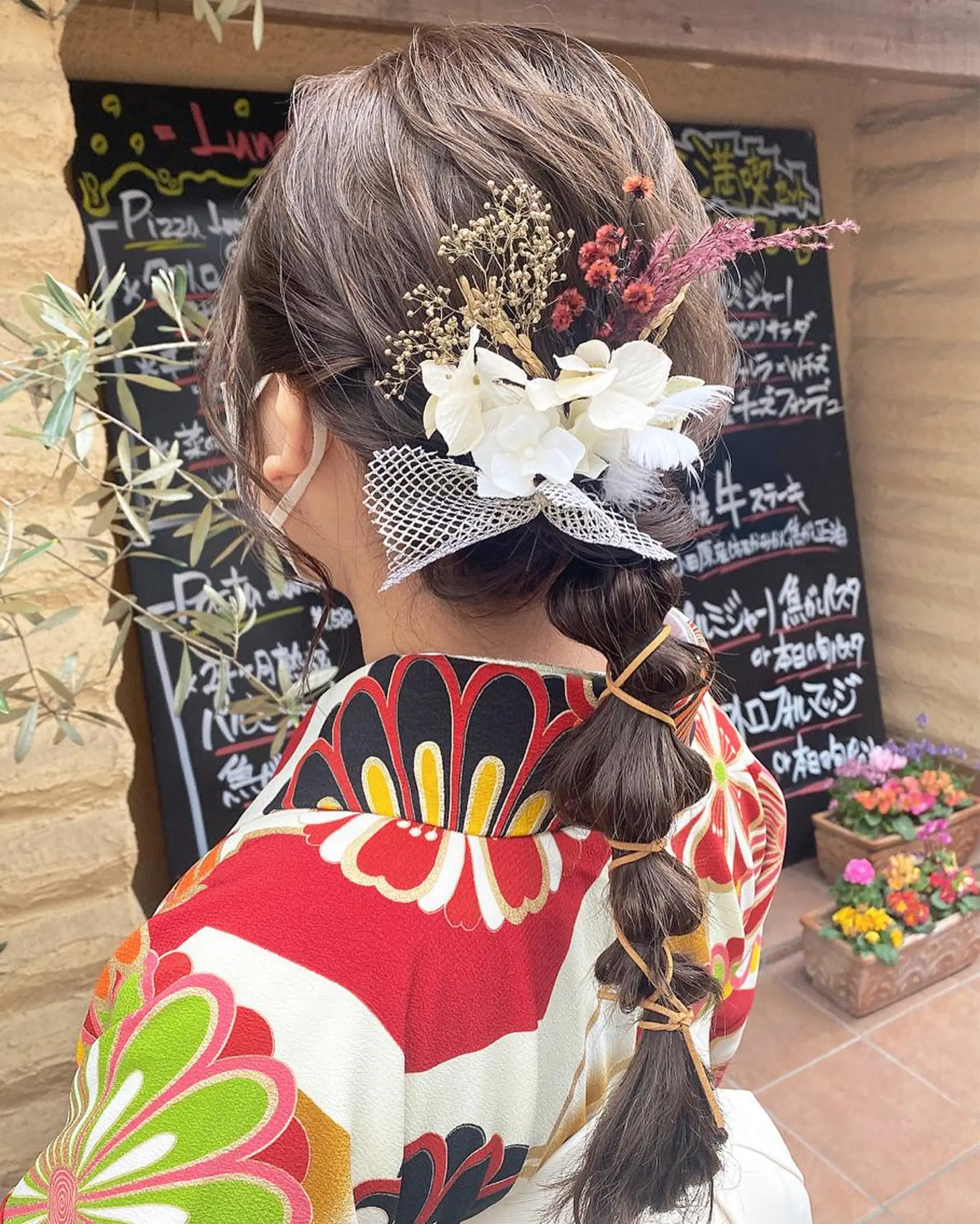 ロング ヘアアレンジ Aya　ブリーチなし 🌱　ダブルカラーのヘアスタイル