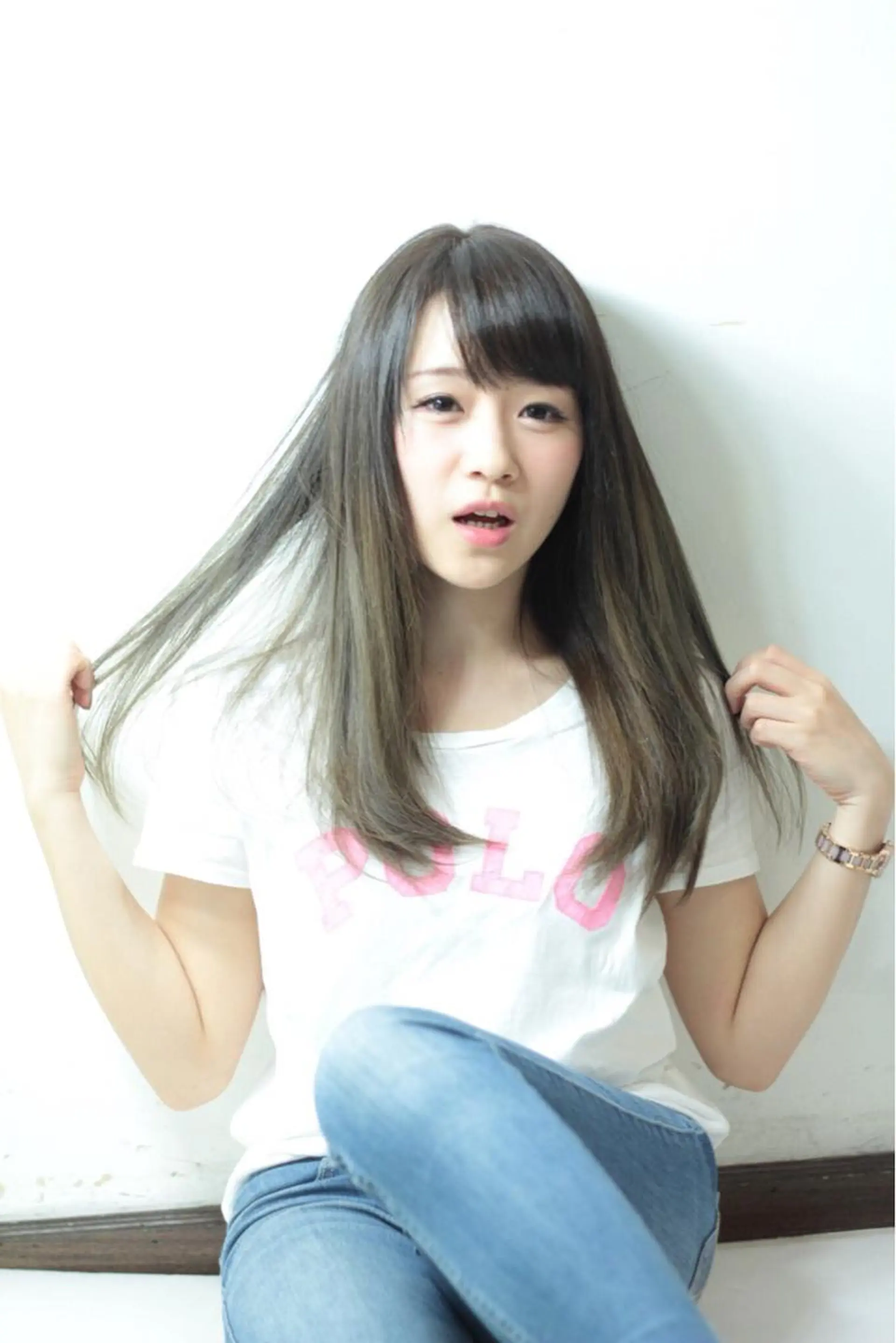 セミロング カラー ヘアアレンジ 縮毛矯正/髪質改善 /韓国風　山川春輝のヘアスタイル