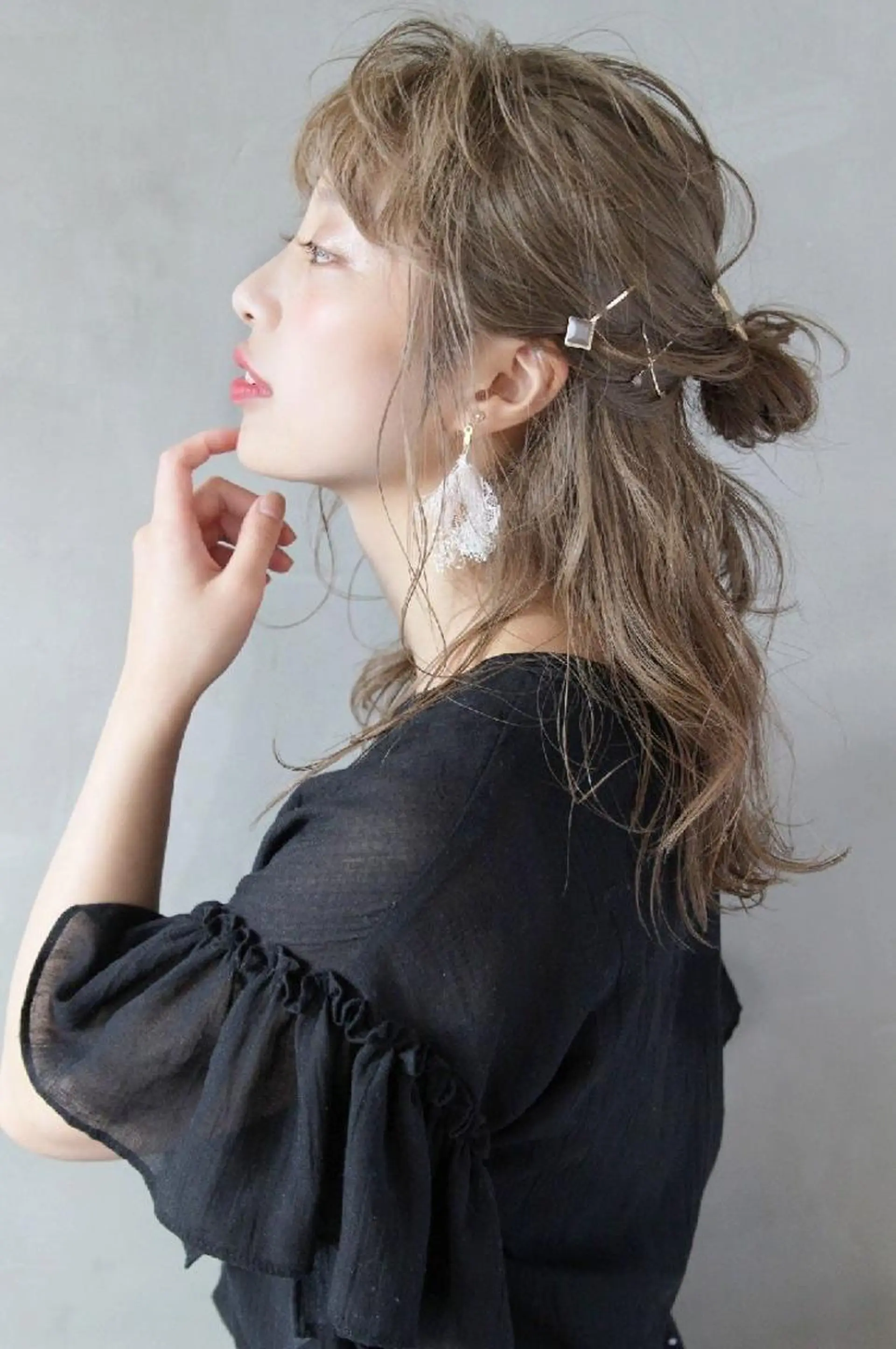 ヘアアレンジ セミロング カット ヘアカラー トリートメント ace share salon所属・桑原 祥のヘアスタイル