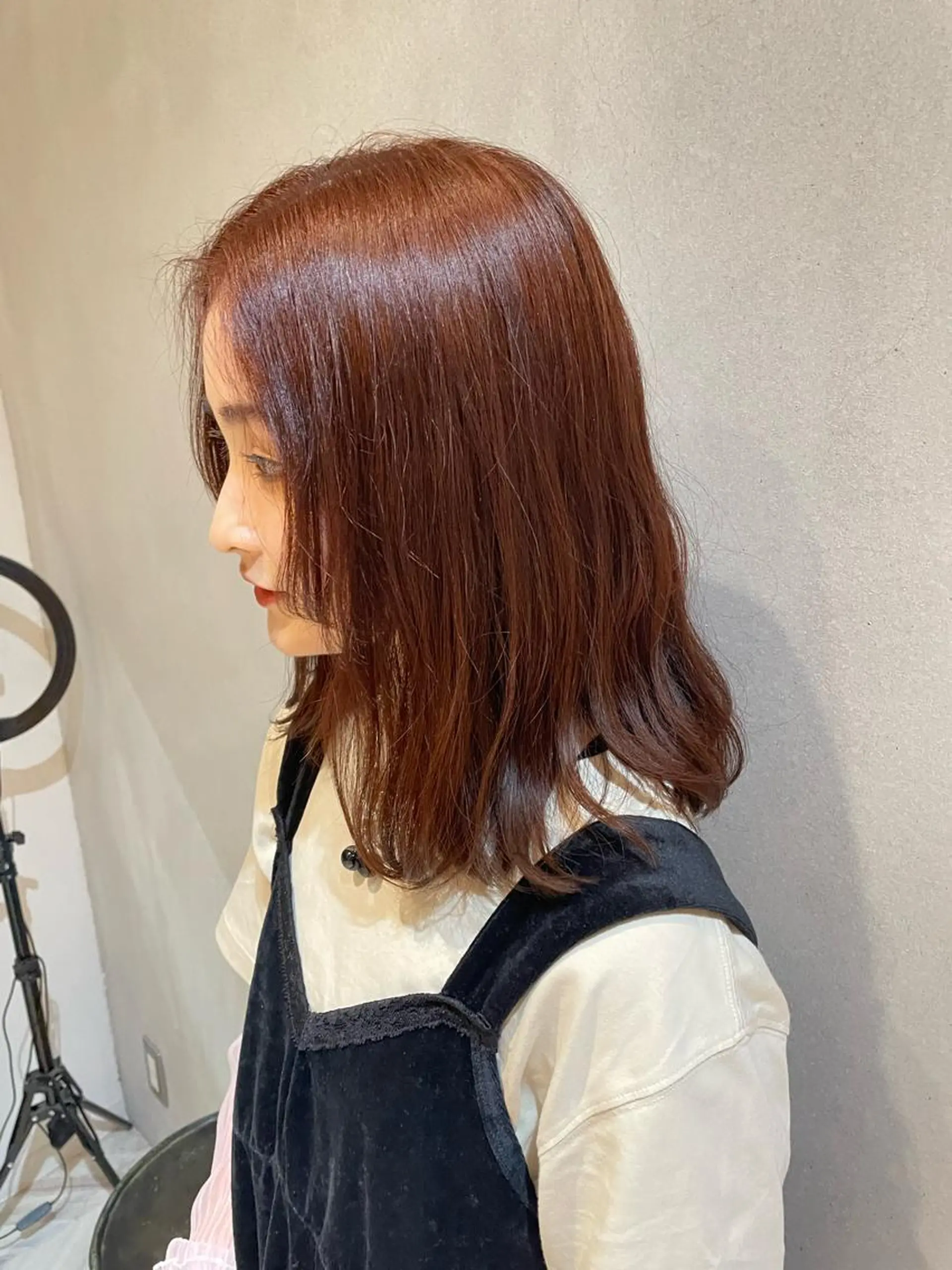 ミディアム カラー ブリーチ ダブルカラー ブリーチなしカラー ヘアカラー LEAPS adore都島店所属・みゆう 都島/透明感のヘアスタイル