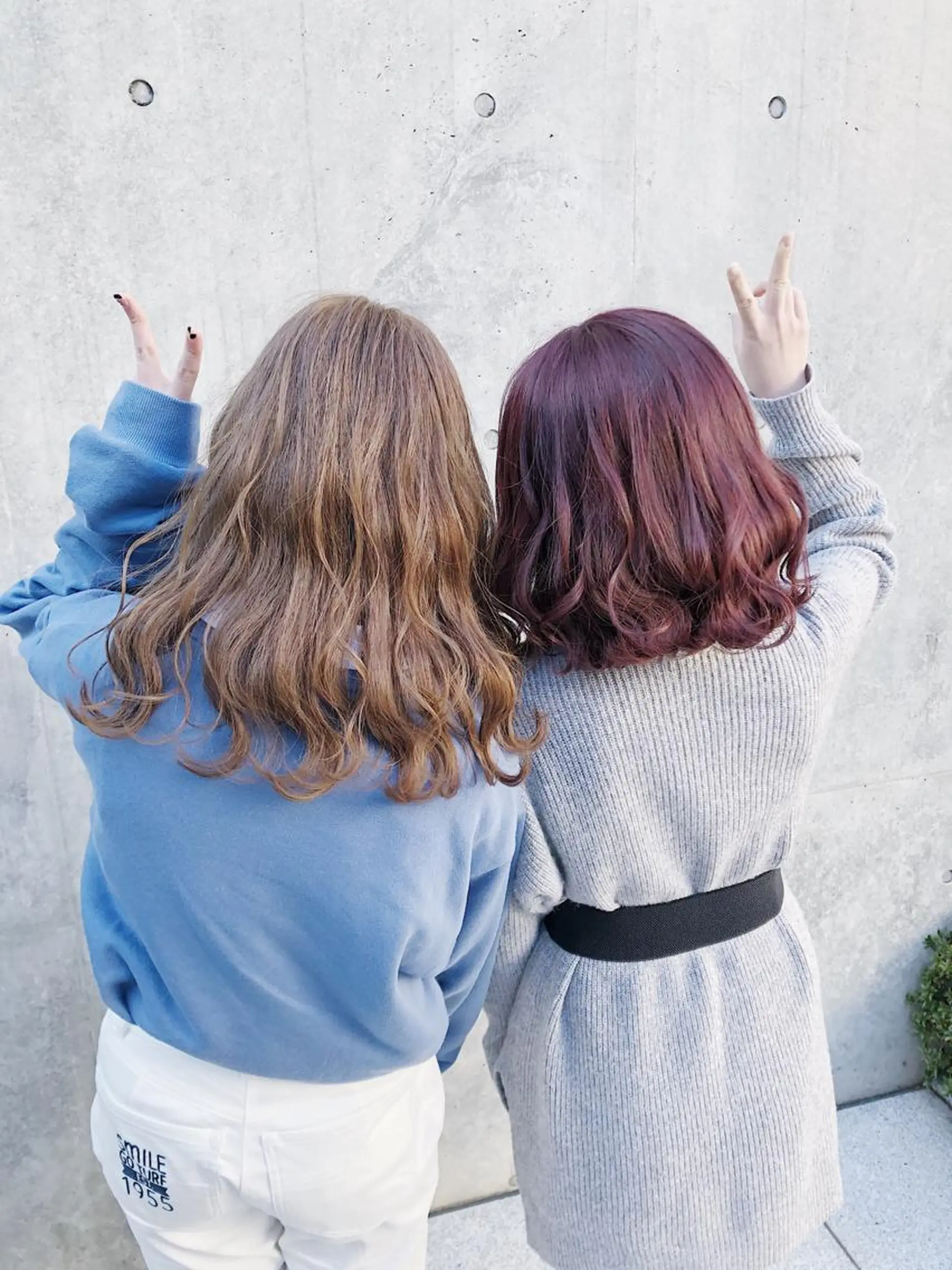 セミロング カラー ヘアアレンジ メンズ キッズ 💟Chloe原宿店 🩶ハイトーンのヘアスタイル