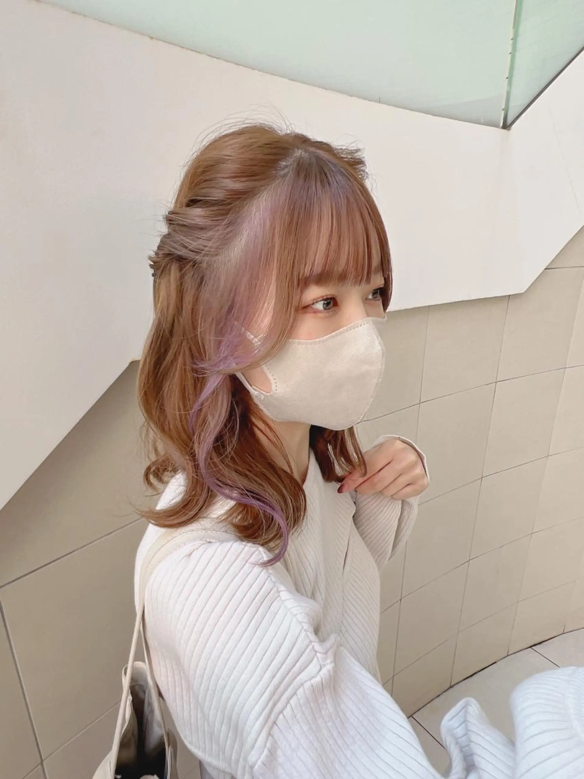 ミディアム カラー 【韓国艶カラー🎀】 添田 菜摘のヘアスタイル