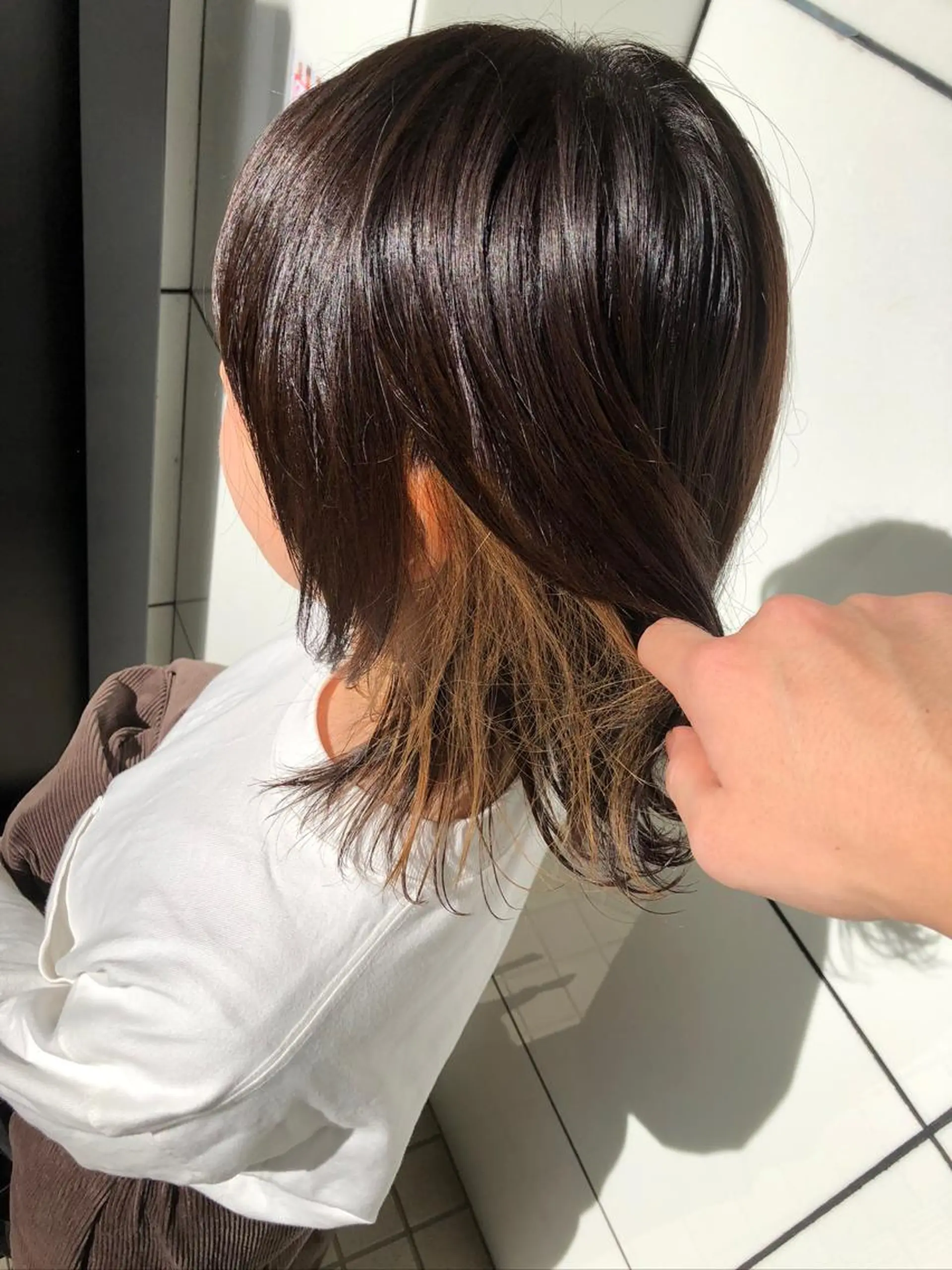 ミディアム カラー newi saLyu 今井海斗のヘアスタイル