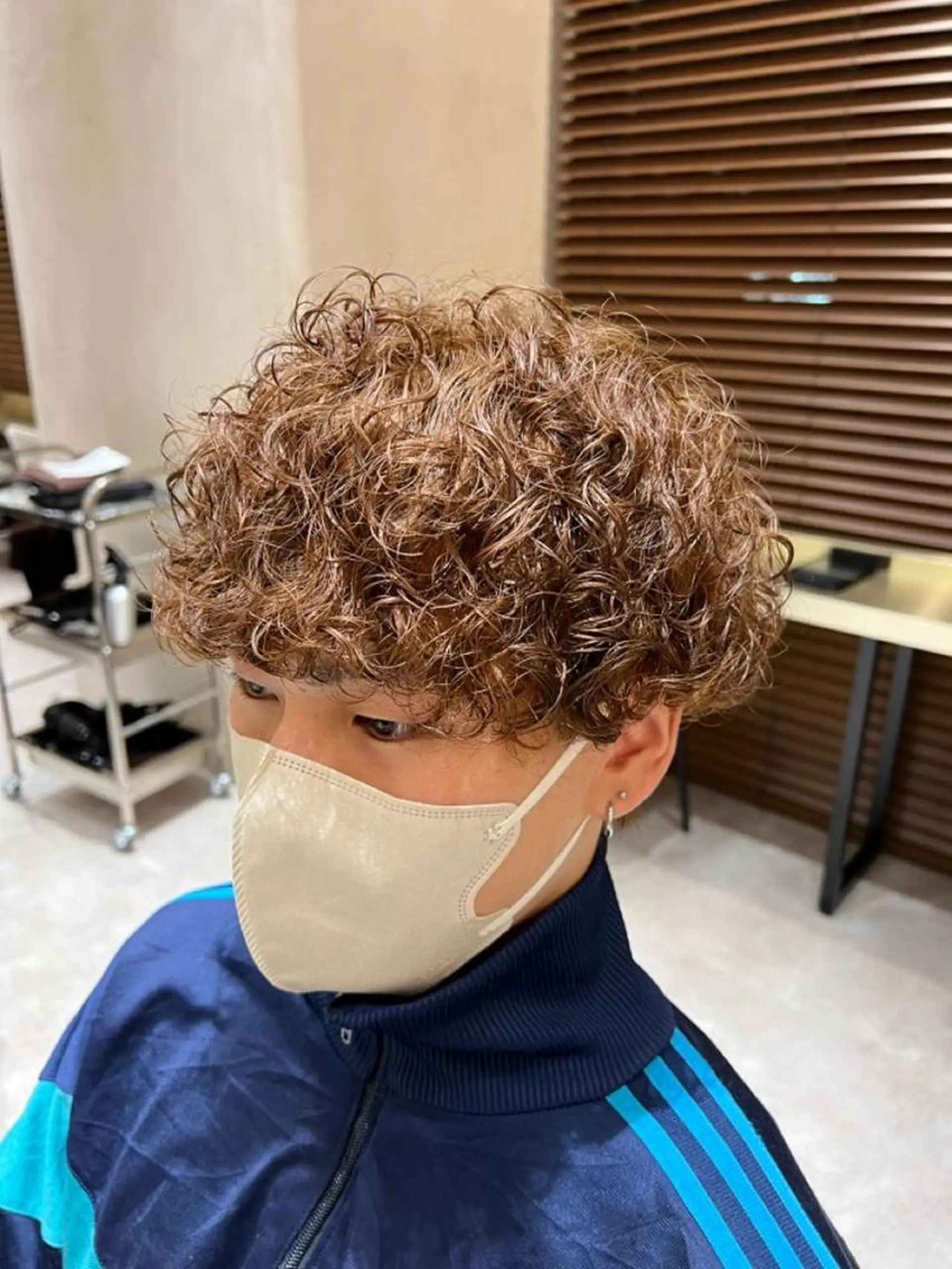 パーマ メンズ メンズパーマ プードルパーマ プードルパーマ RIN／韓国ヘア レイヤーカットのヘアスタイル