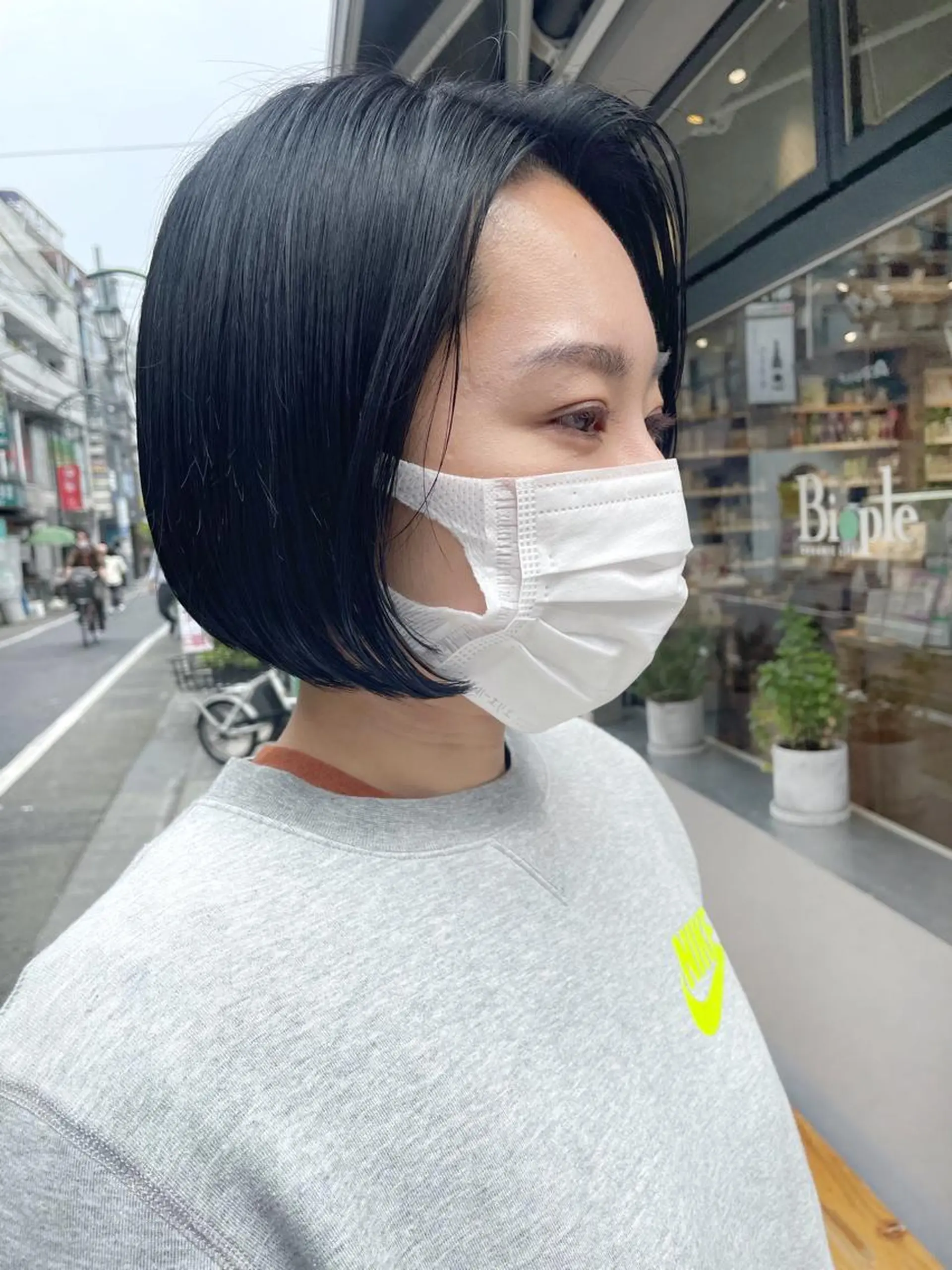 ショート カラー ブルーカラー ブルーグレー ボブ カット ヘアカラー トリートメント HIROKI ” stylistのヘアスタイル