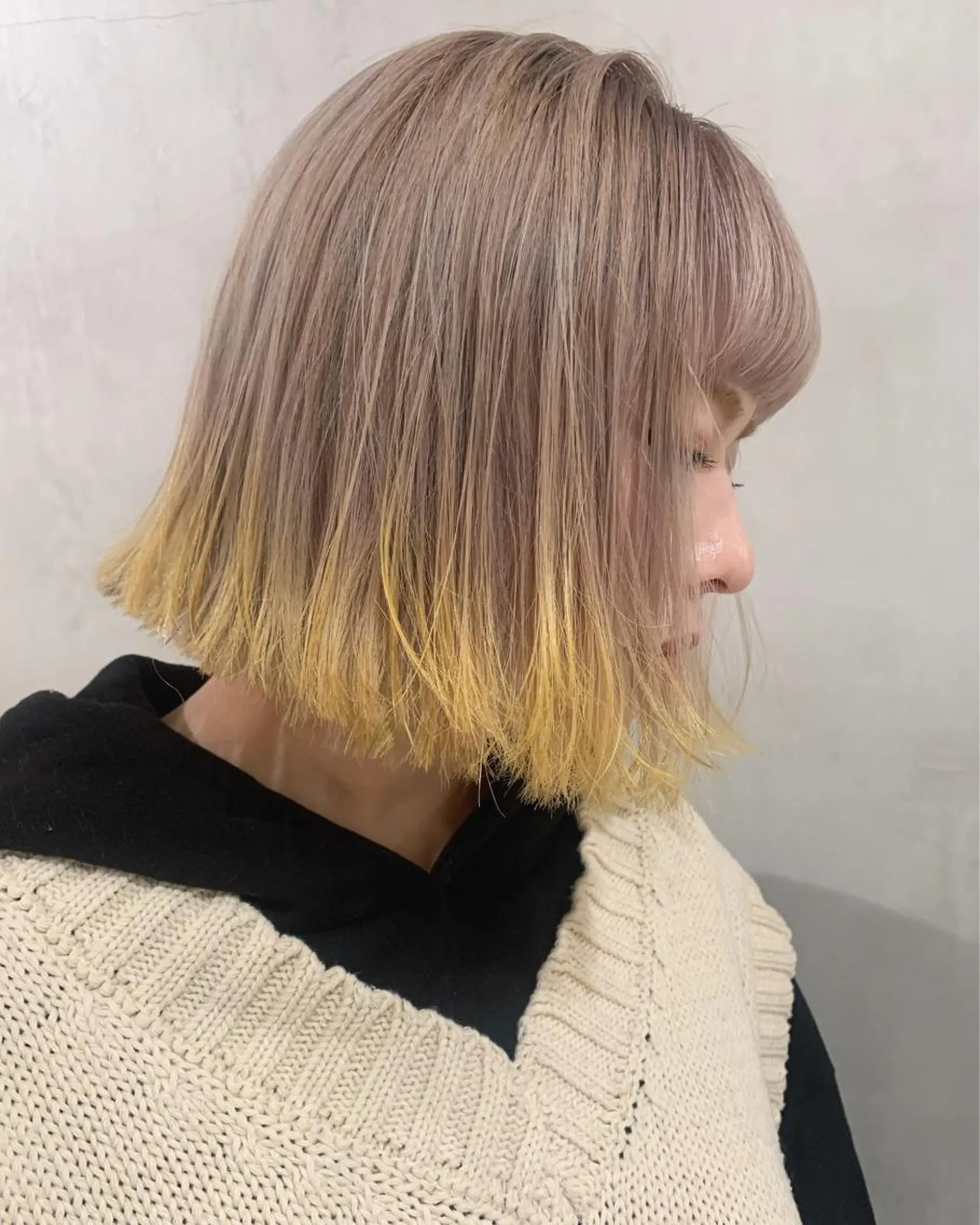 ミディアム カラー ヘアカラー トリートメント 優 作のヘアスタイル