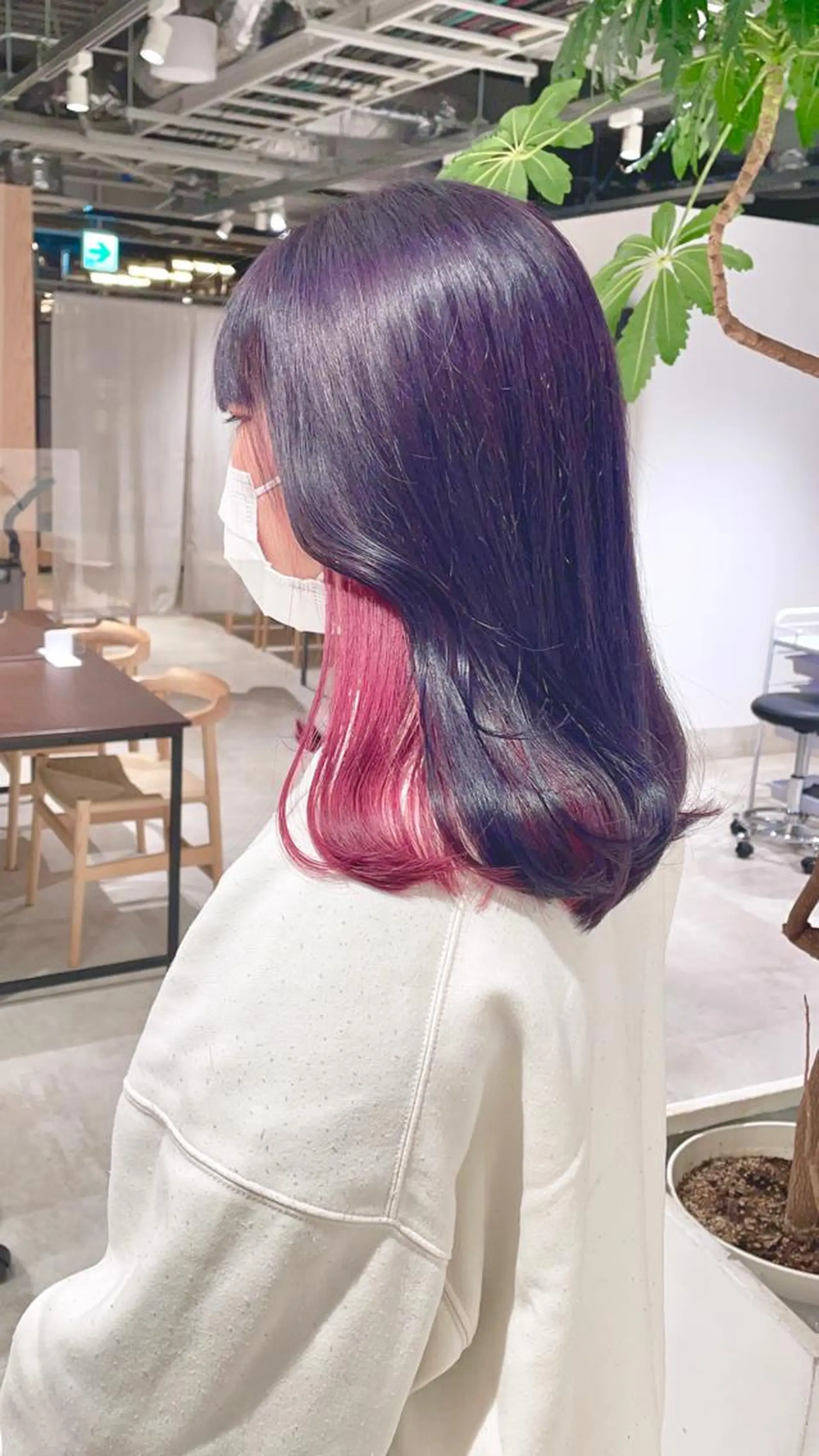 カラー ピンクカラー ヘアカラー トリートメント 渋谷:インナーカラー ／🍒エリカ🍒のヘアスタイル