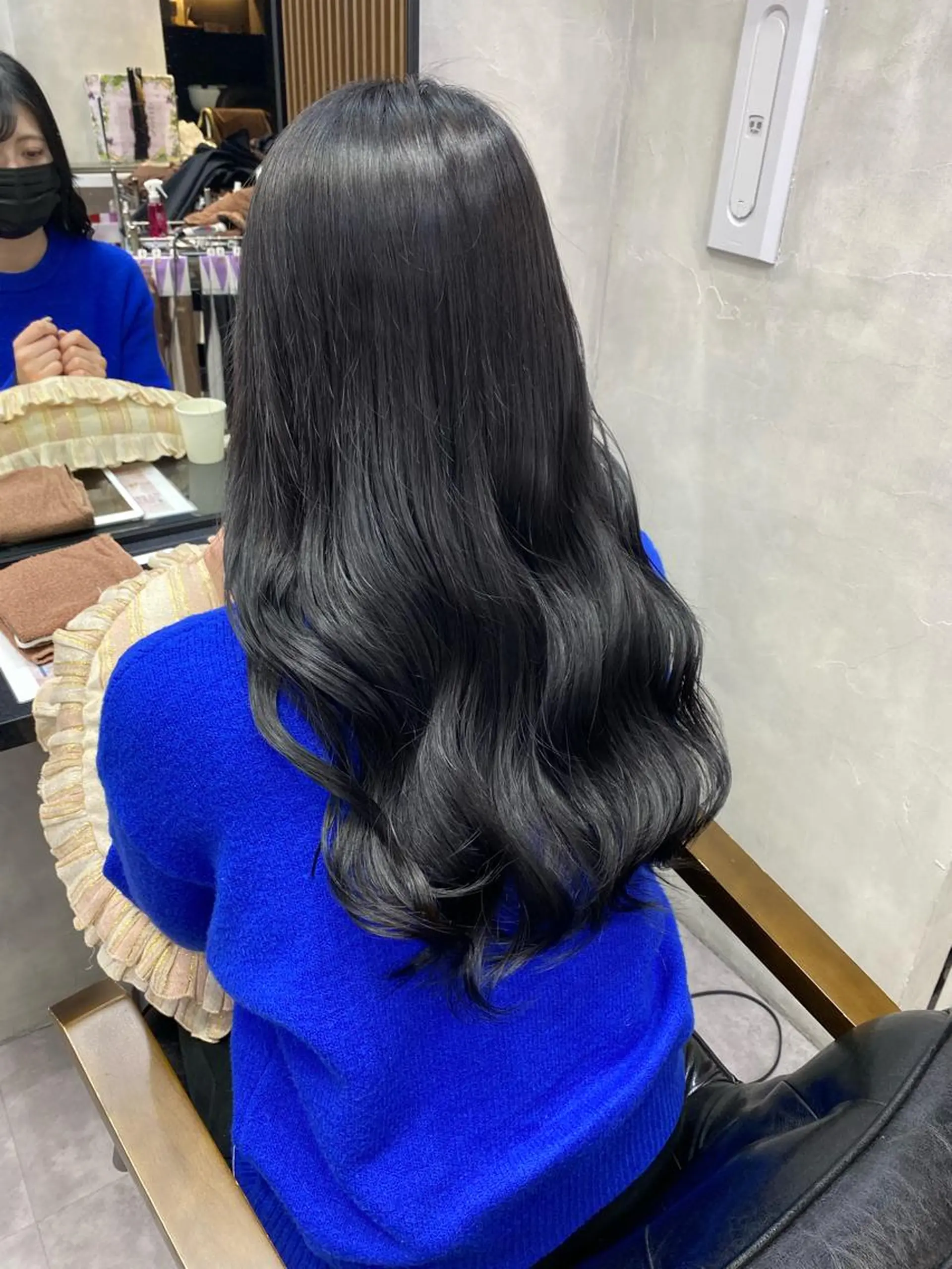 ロング カラー ヘアアレンジ アディクシーカラー 黒髪 ブリーチ ブルーカラー ブルーブラック 美髪量産/髪質改善 🖤RYUSEI🖤のヘアスタイル