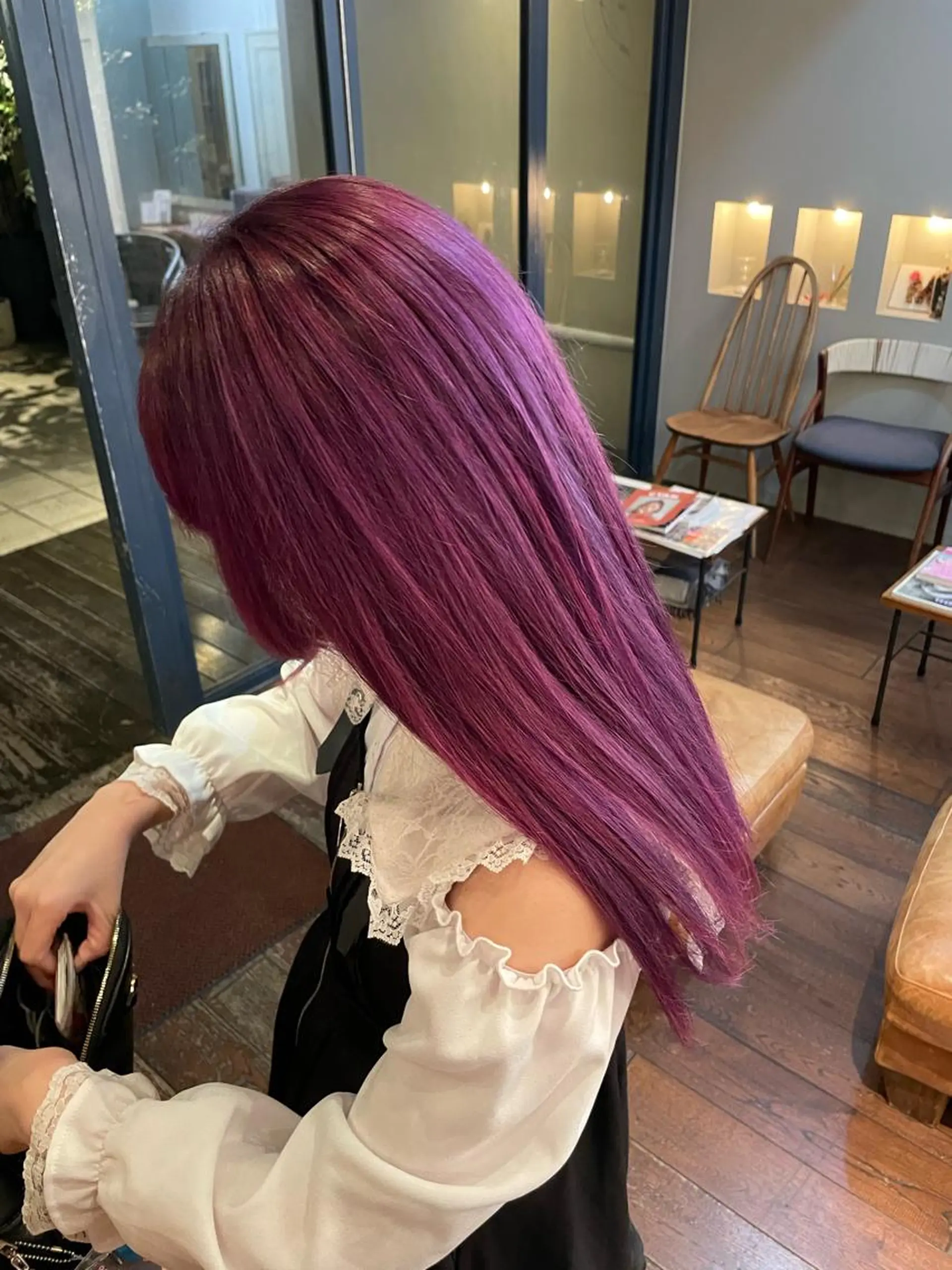 ロング カラー ヘアアレンジ ブリーチ ケアブリーチ トリートメント kazane｜ 🪽艶感× hairのヘアスタイル