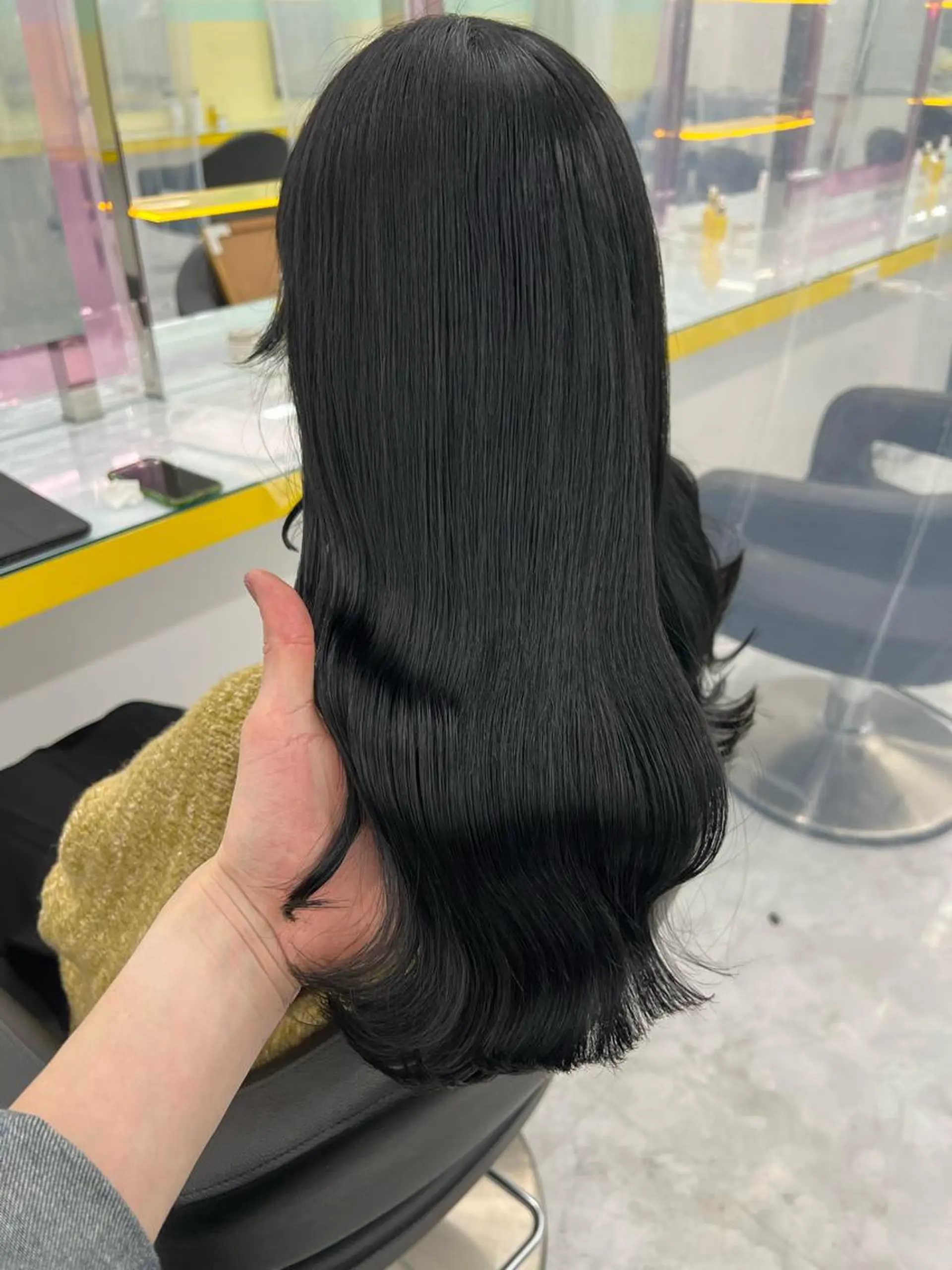 セミロング パーマ ヘアアレンジ メンズ マツエク・マツパ 韓国風ベージュ🤎 赤みなし🌿横浜🤎のヘアスタイル
