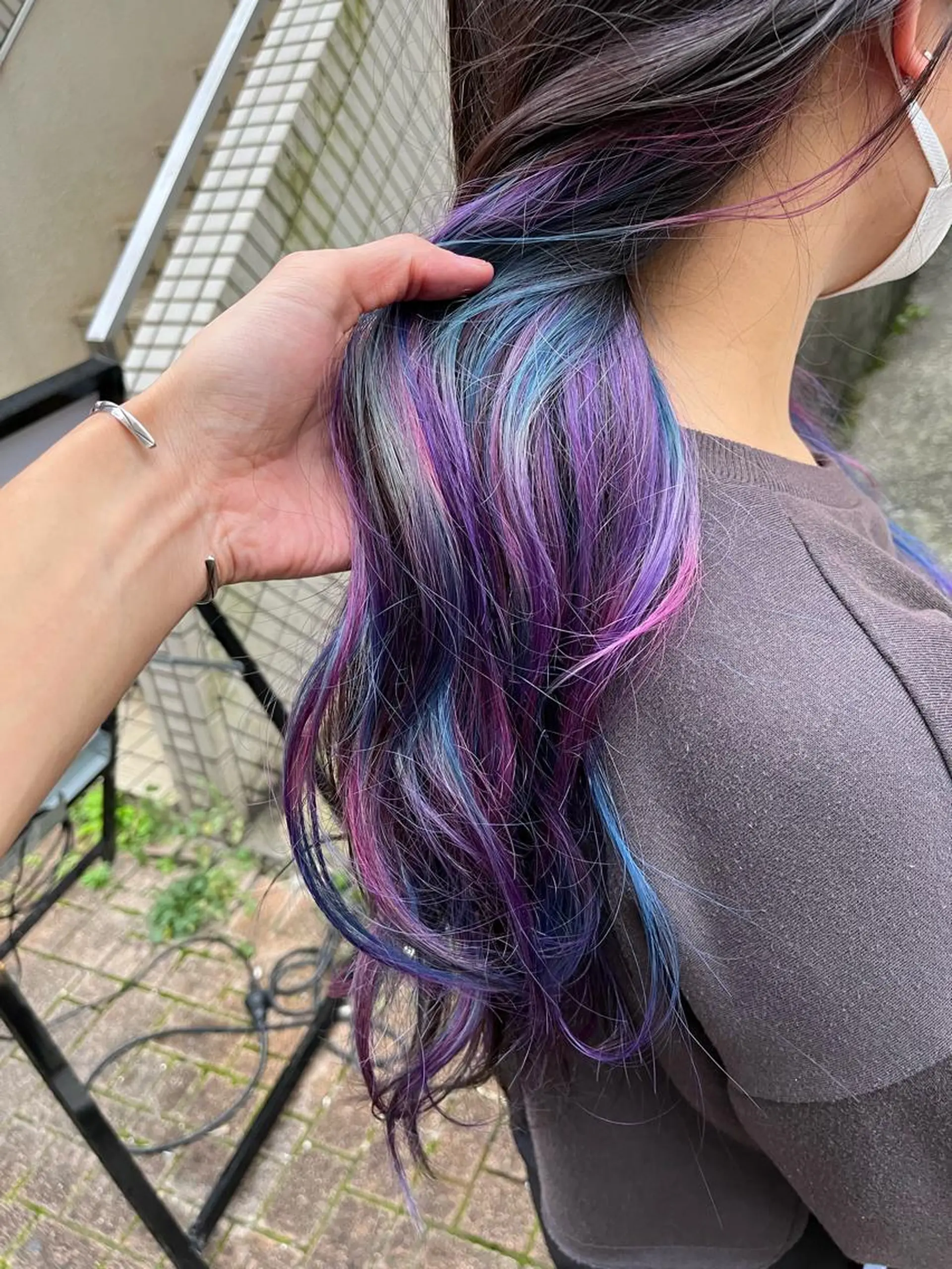 ロング カラー ショートボブ アッシュ バレイヤージュ ミストバング ベージュカラー カット ヘアカラー トリートメント 原宿サロン代表 デザインカラー伊藤卓のヘアスタイル