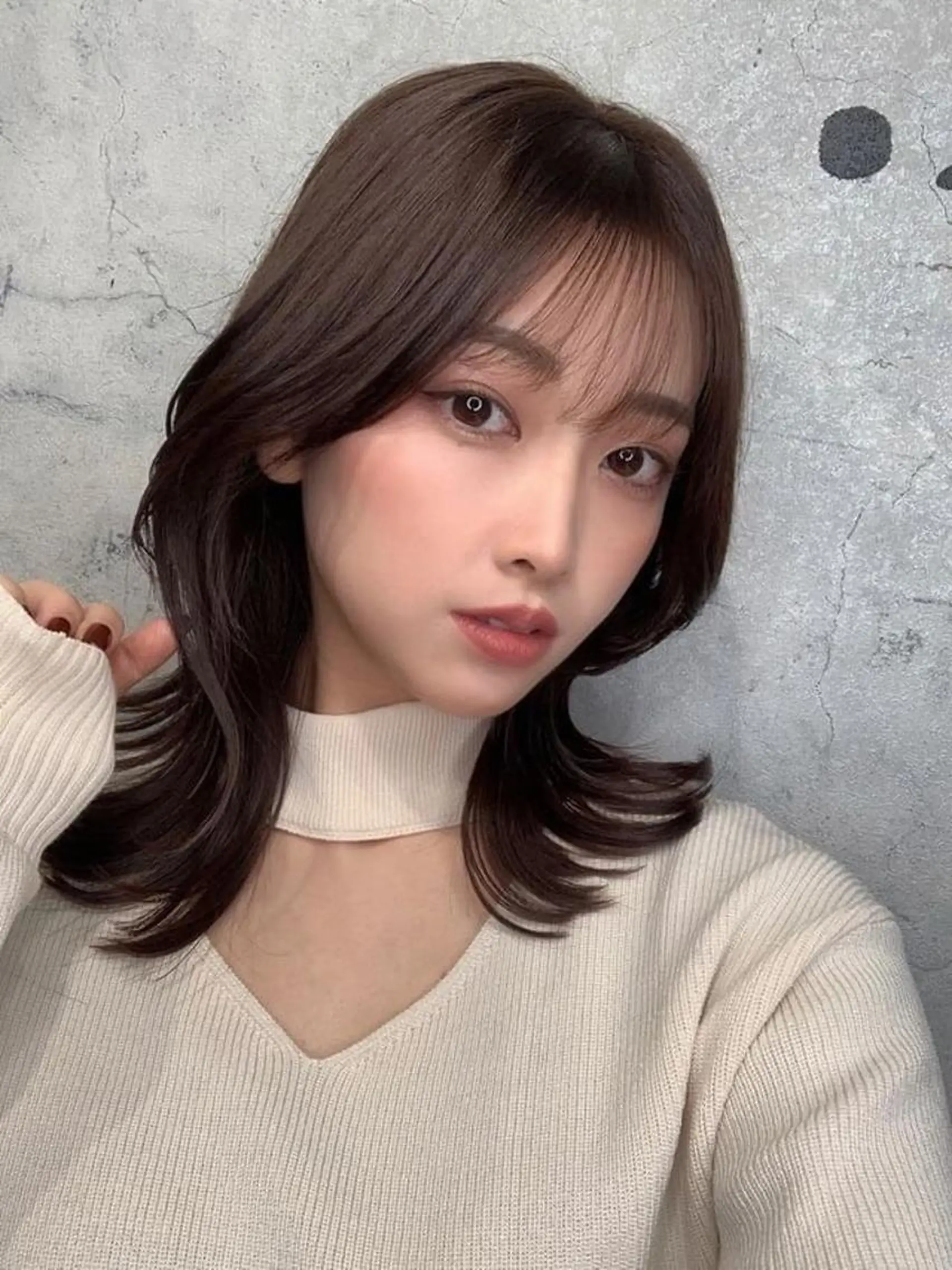 ロング カラー パーマ ヘアアレンジ メンズ キッズ ネイル マツエク・マツパ アイブロウ レイヤーカット foi. フォワ所属・🇰🇷韓国トレンド ヘア🇰🇷高田のヘアスタイル