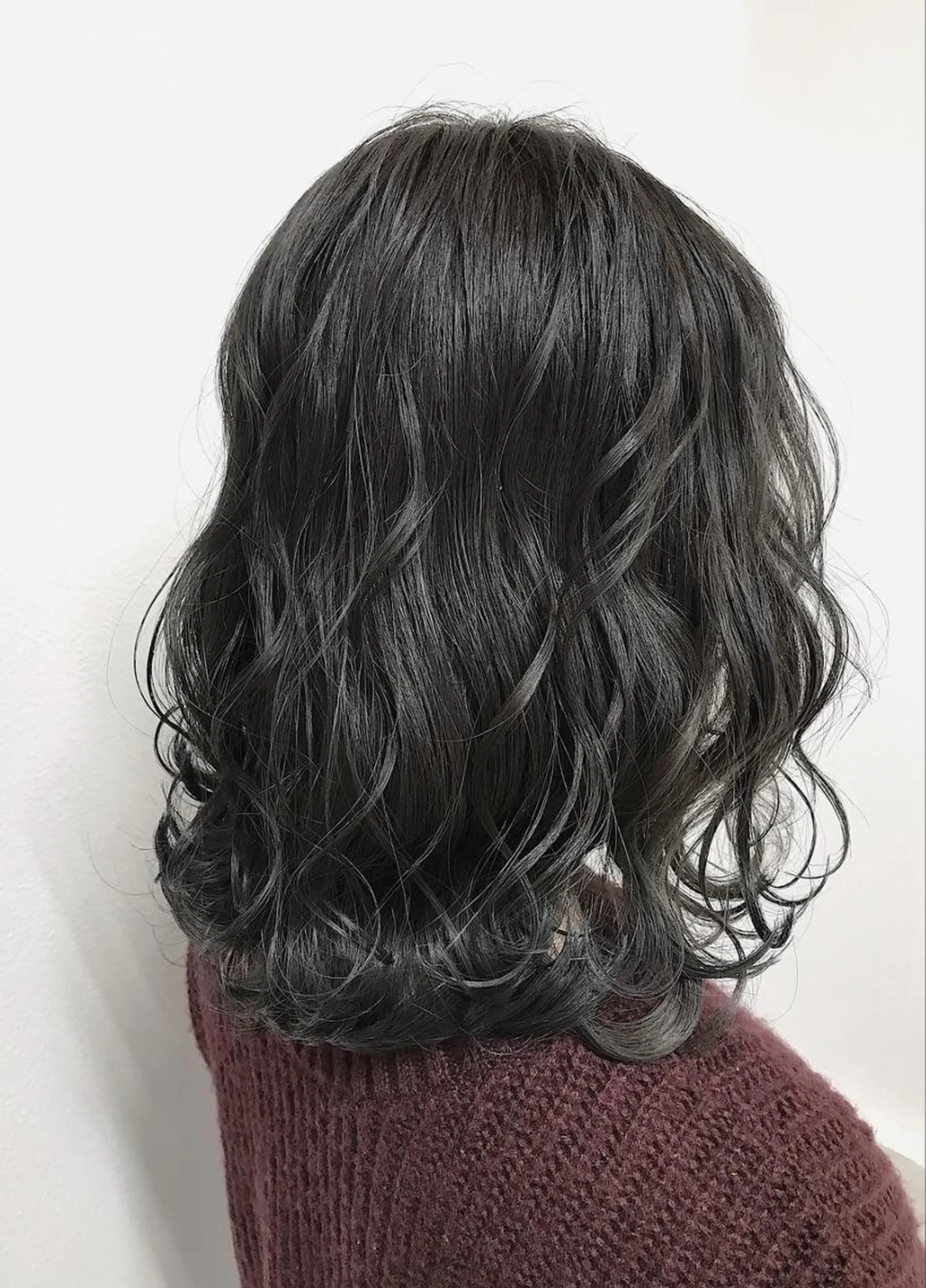 ミディアム カラー ヘアアレンジ ブルーカラー カット ヘアカラー GiseL天神カラー 髪質改善/ブリーチのヘアスタイル