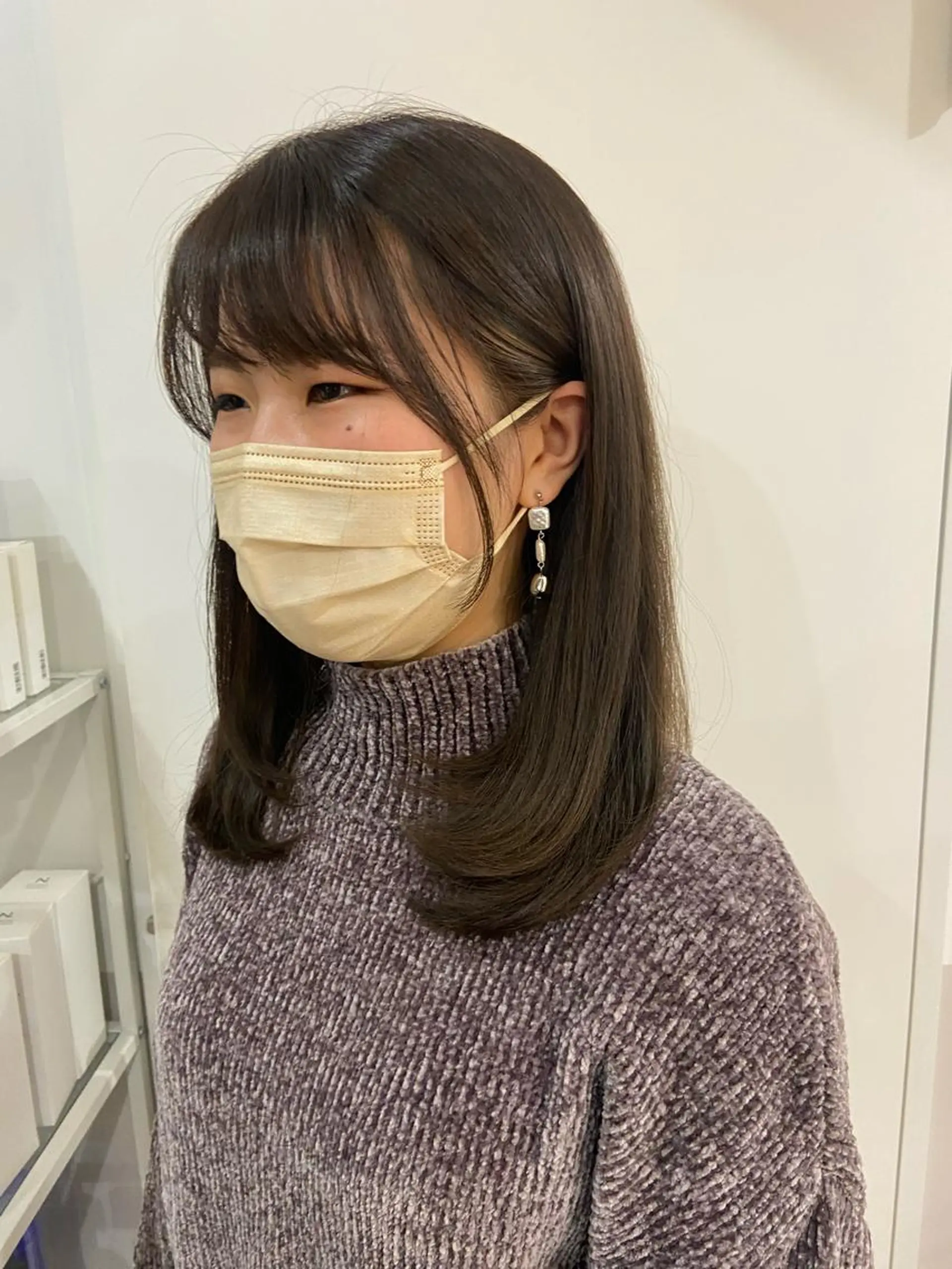 セミロング カラー 山下夕月 ショート🫧ボブのヘアスタイル