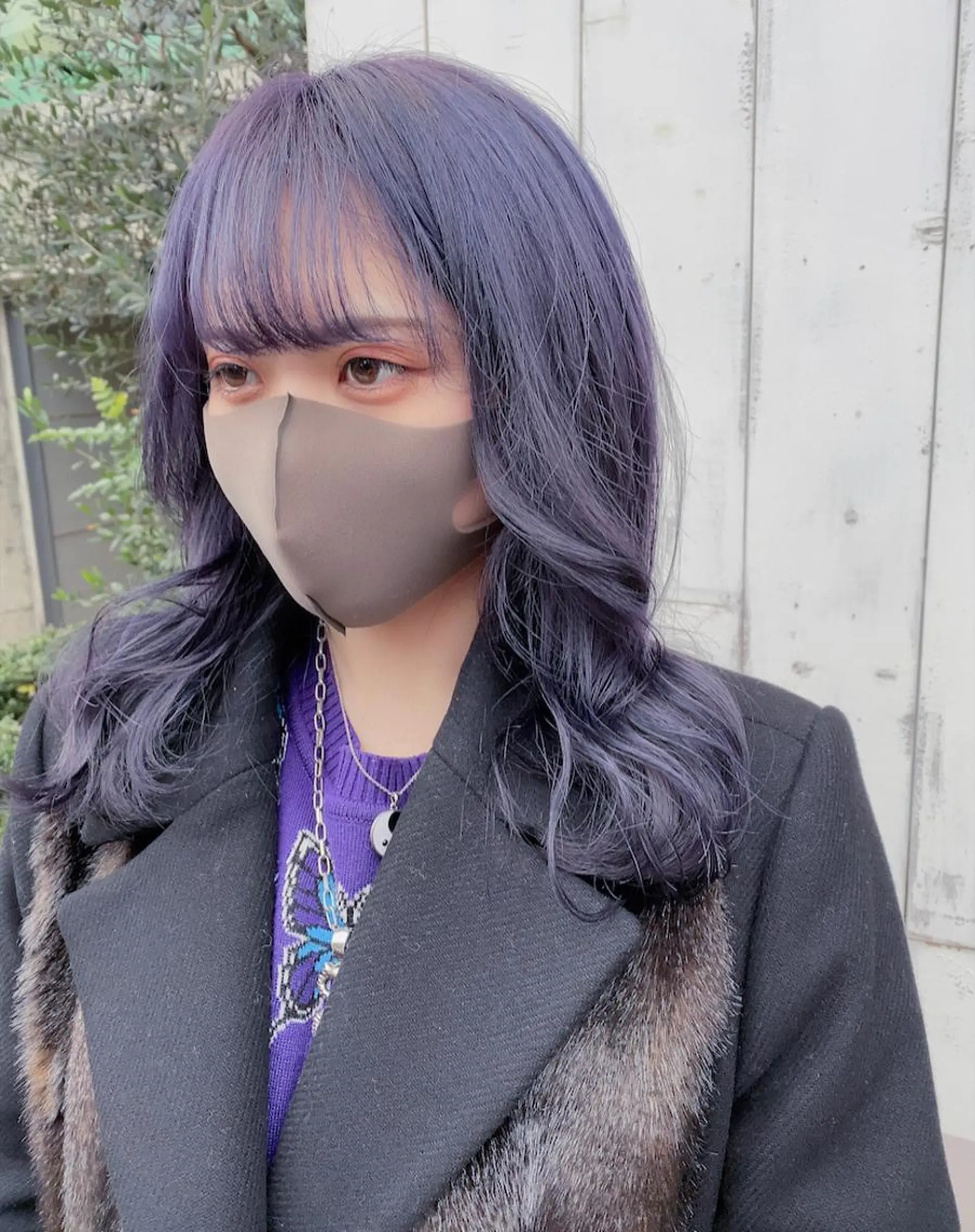 ロング カラー ヘアアレンジ 寒色アイドルカラー JUNOチナツのヘアスタイル