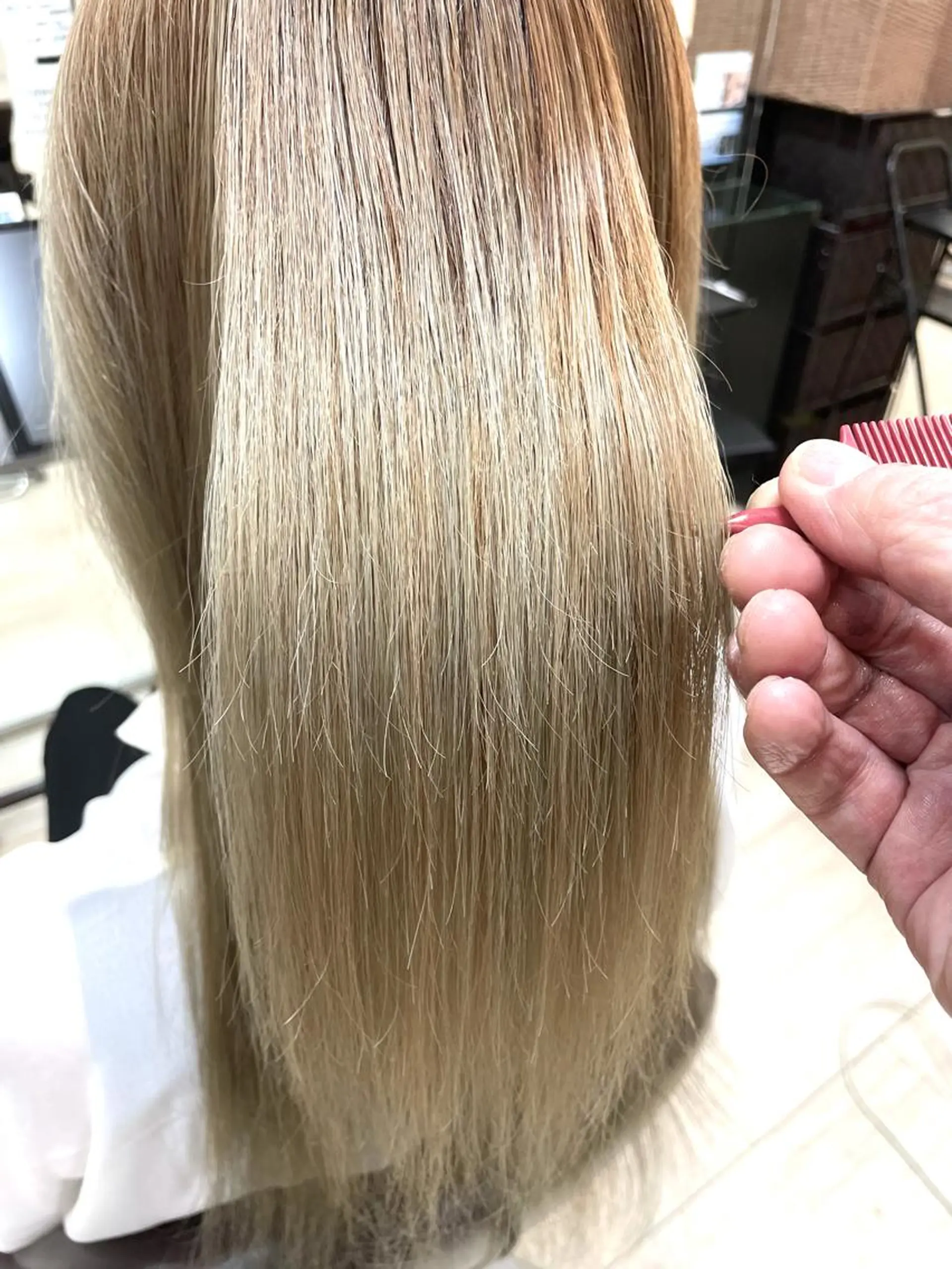 セミロング 縮毛矯正 salon de JO JO所属・島 りょう太郎のヘアスタイル