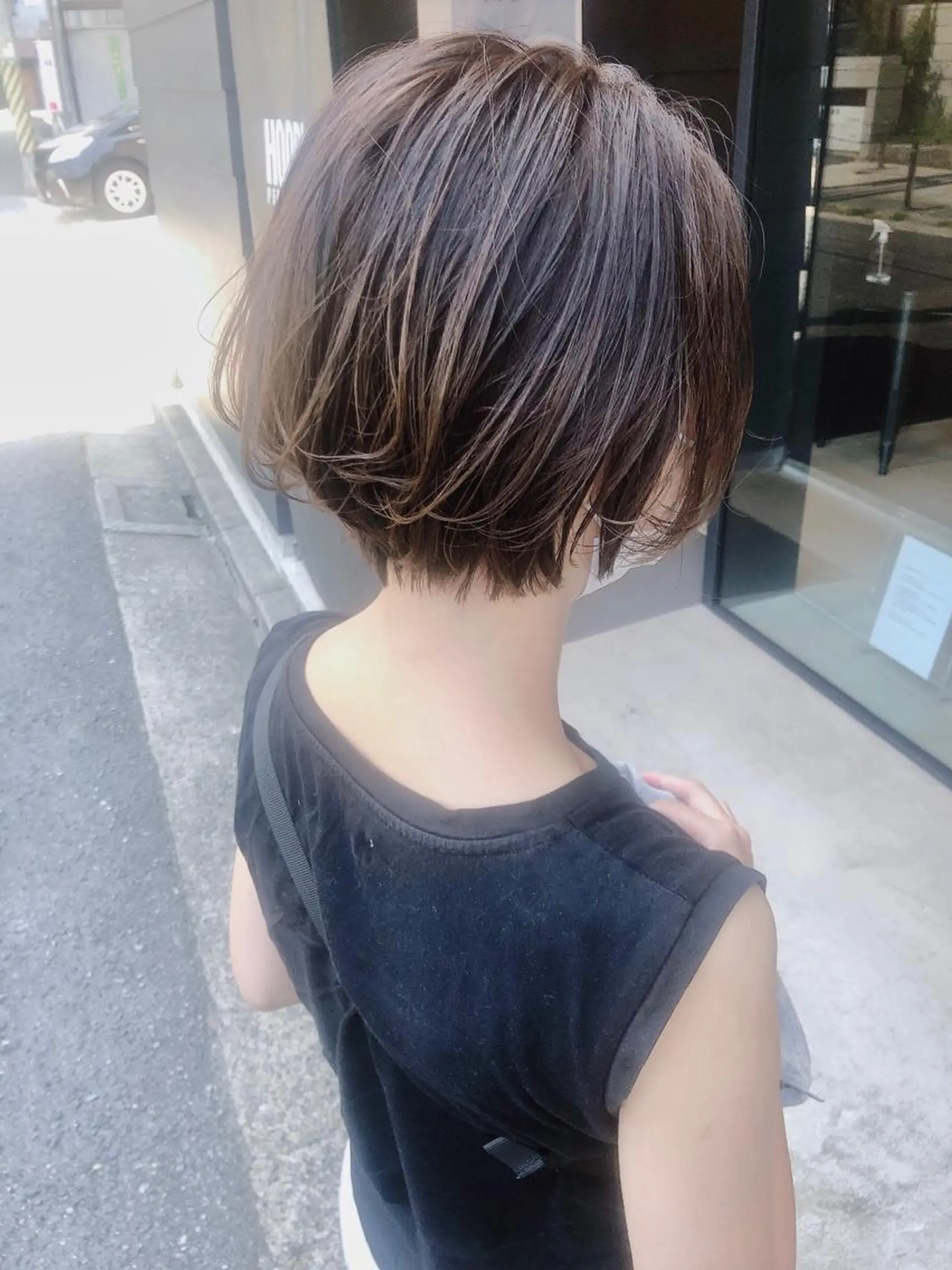 ショート カラー ヘアアレンジ ショートヘア tre/e'所属・ハイライトカラー橋本 昇平のヘアスタイル