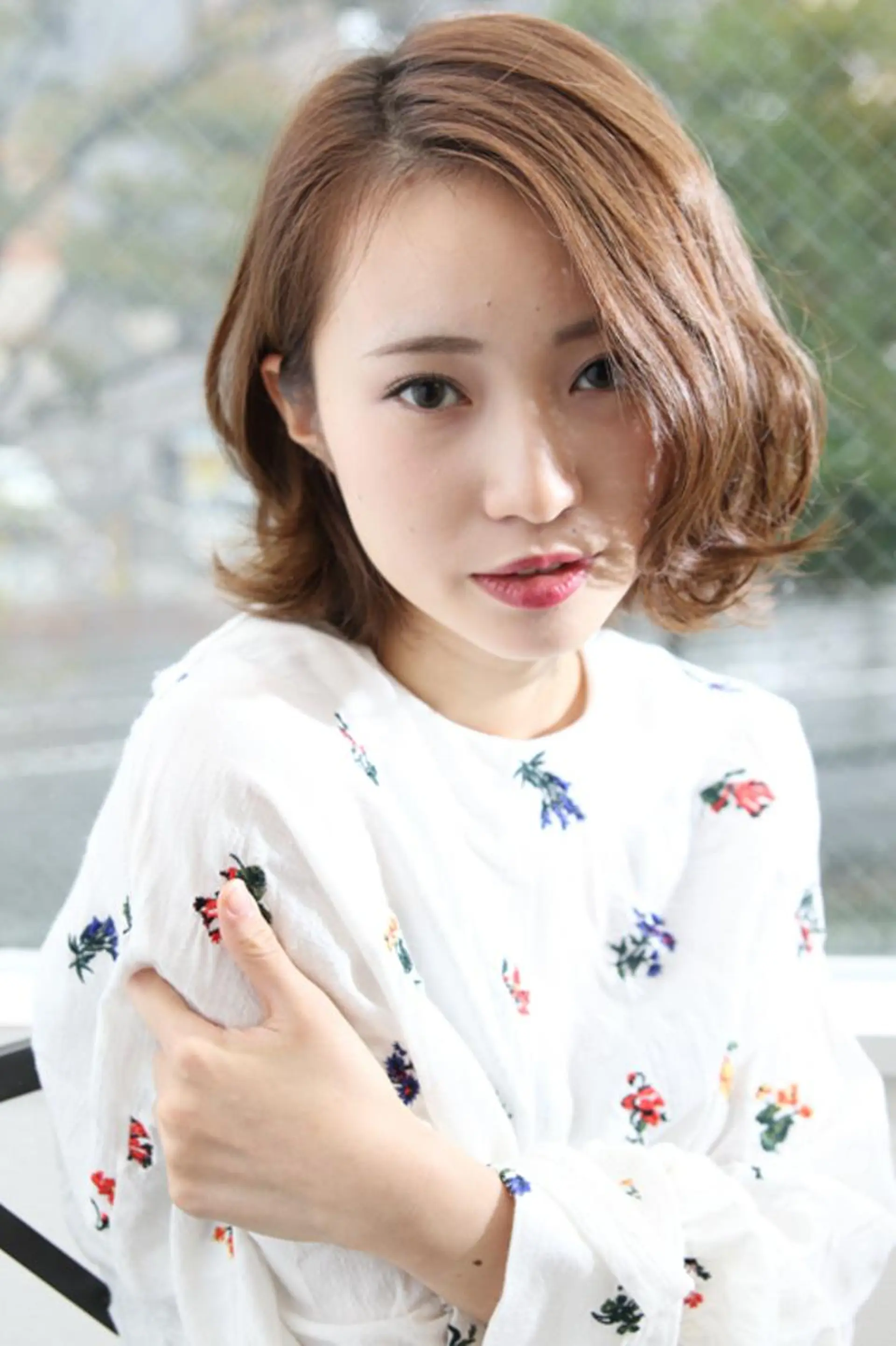 ミディアム カラー パーマ マツエク・マツパ イルミナカラー 髪質改善ayame 横山諒のヘアスタイル
