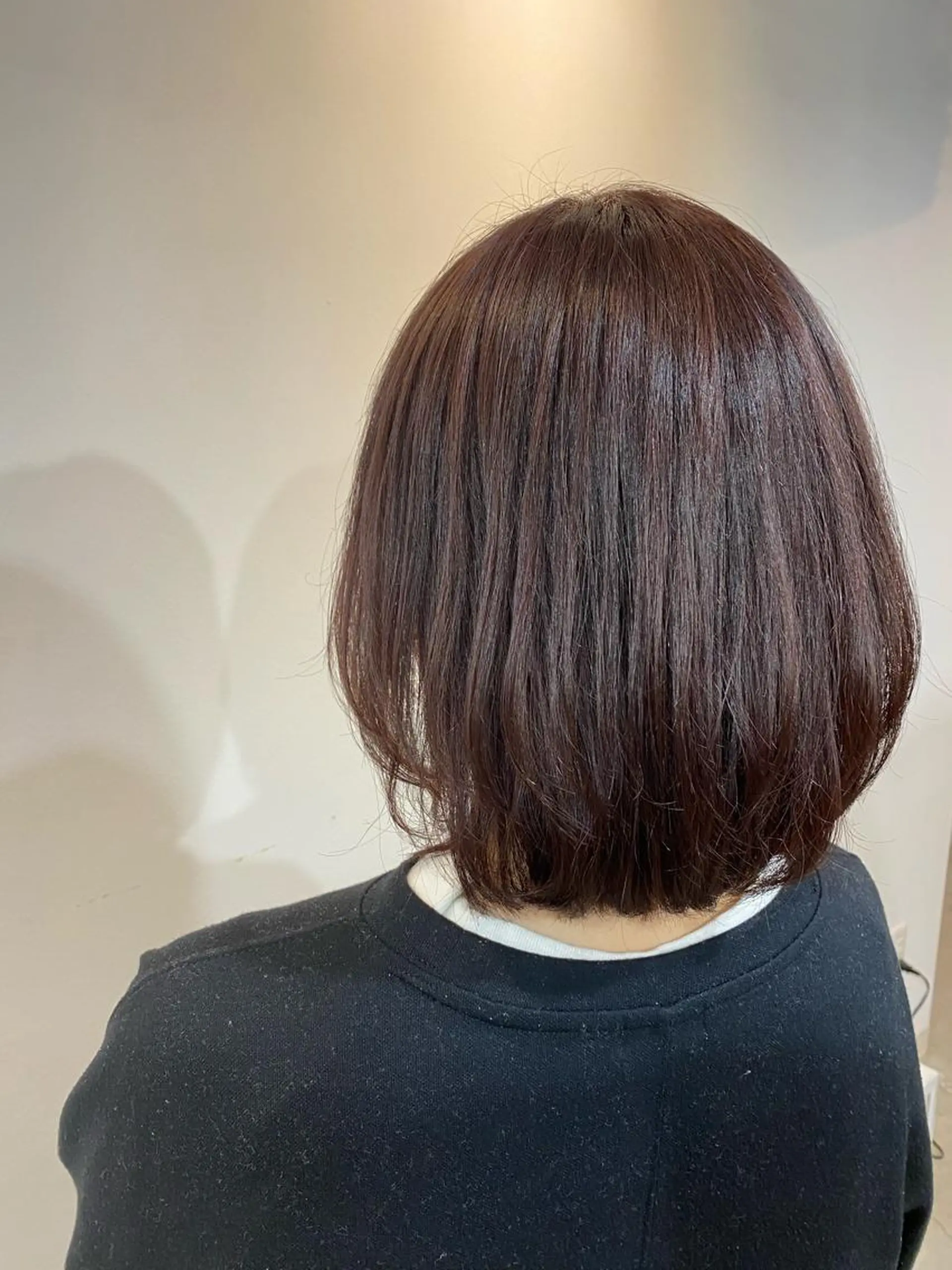 ミディアム カラー ブラウンカラー レッドカラー レッドブラウン カット サイトウ アカネのヘアスタイル