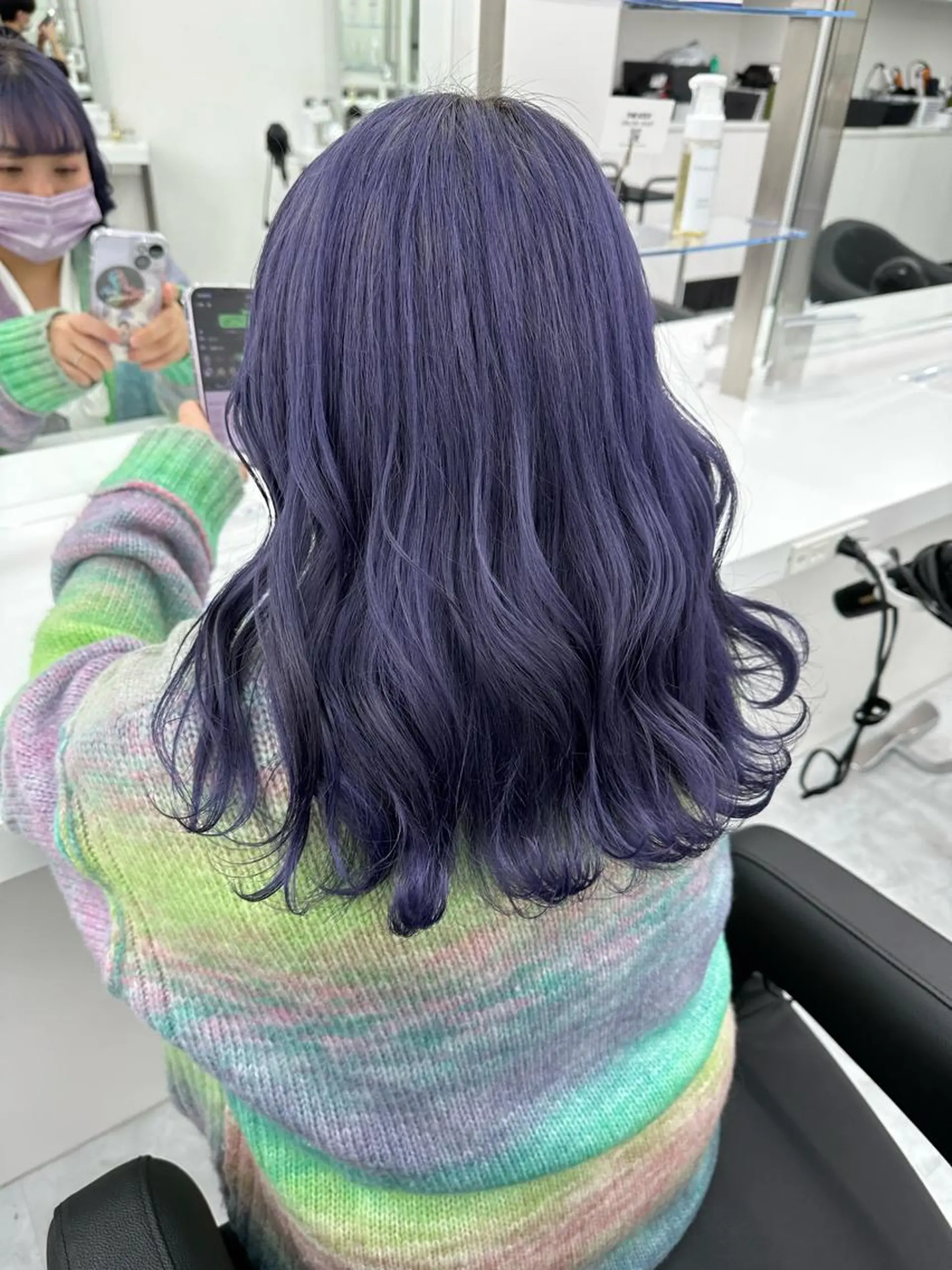 セミロング カラー ヘアカラー トリートメント ケアブリーチ 韓国レイヤーKYONのヘアスタイル