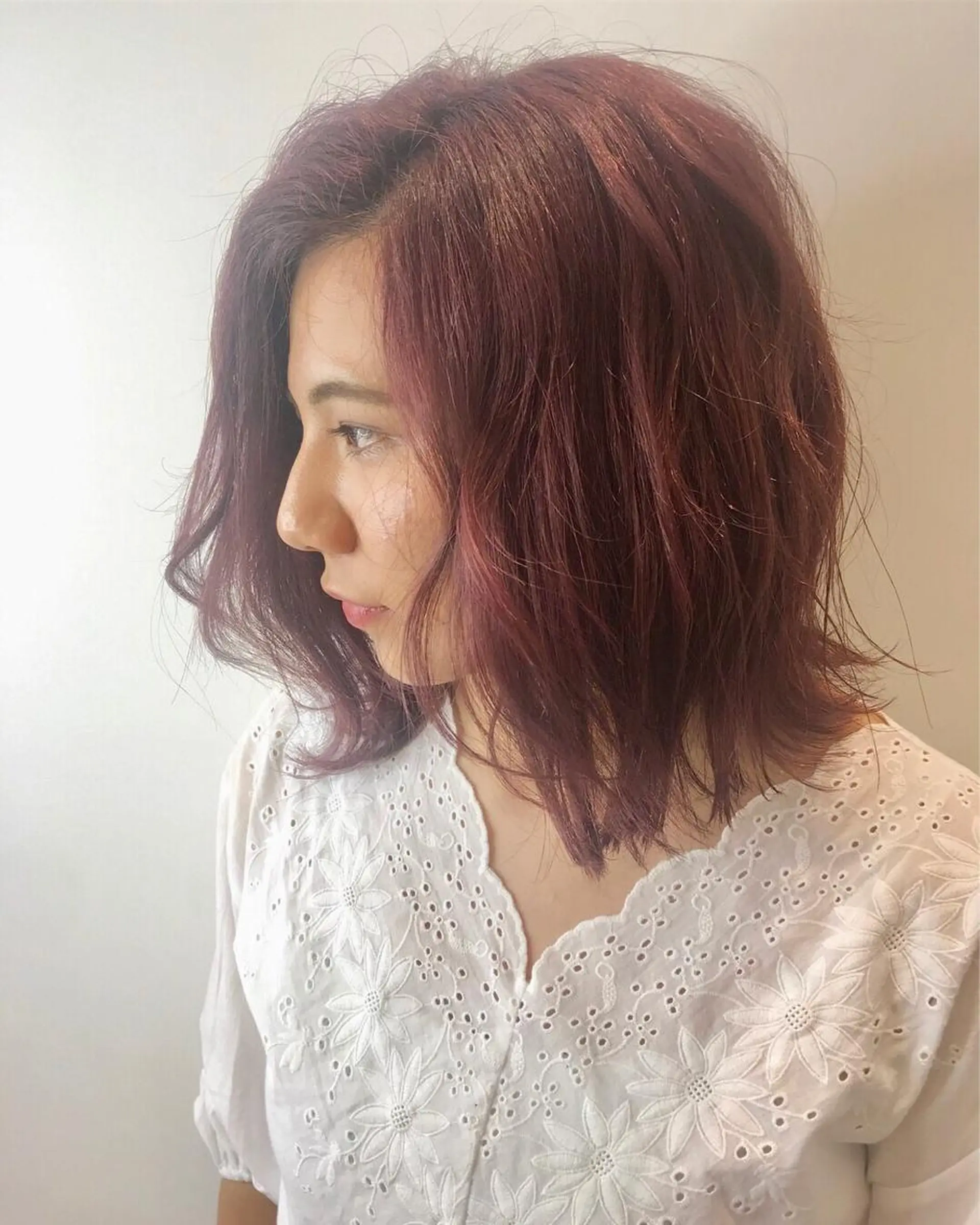 ミディアム カラー ピンクカラー カット ヘアカラー トリートメント Le'a渋谷所属・インナーエクステ渋谷 🦋KAJIのヘアスタイル