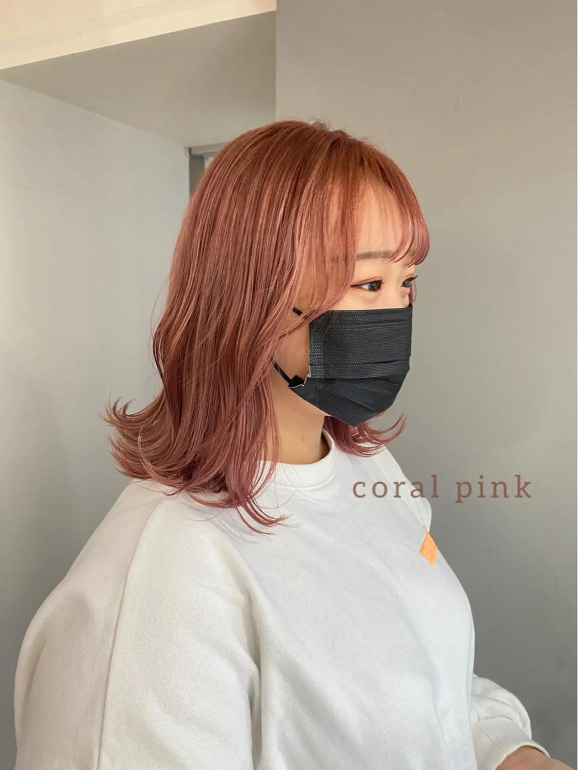 ミディアム カラー ヘアアレンジ ブリーチ ピンクカラー ヘアカラー ボブ /ニュアンス/ satomi🧸💖のヘアスタイル