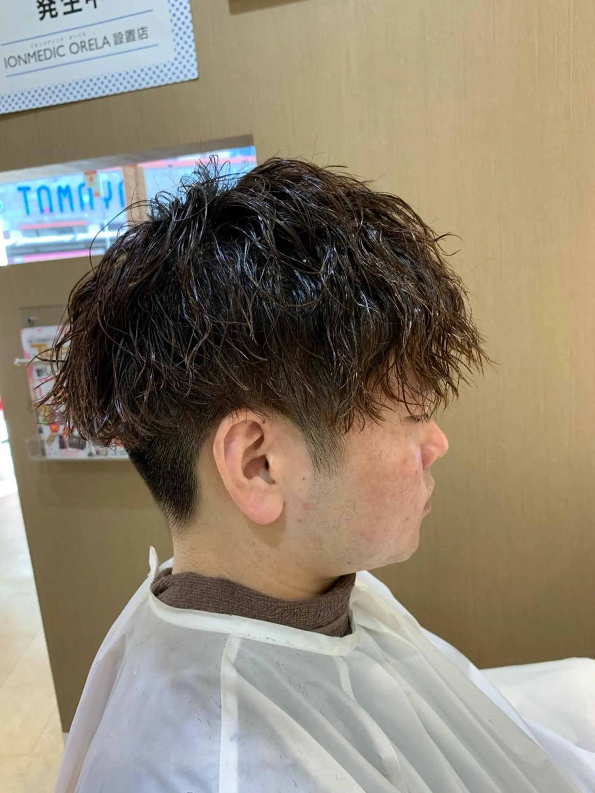 ショート パーマ メンズ カット パーマ 西新/siohair 似合わせ/石尾刻矢のヘアスタイル