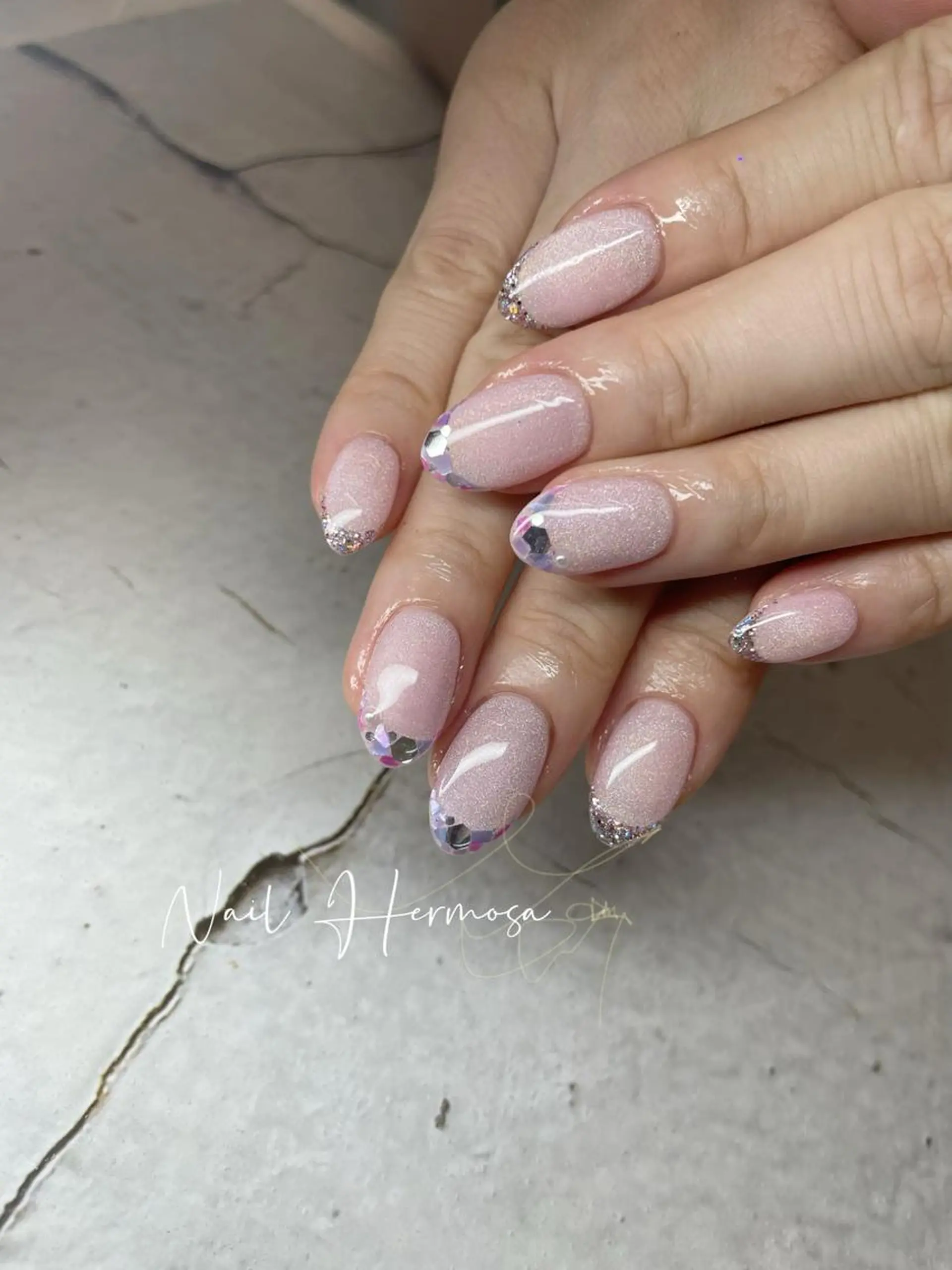 ネイル 桜ネイル 長さ出し フラッシュネイル フラワーネイル フットネイル ハンドネイル ネイル エルモサのネイルデザイン