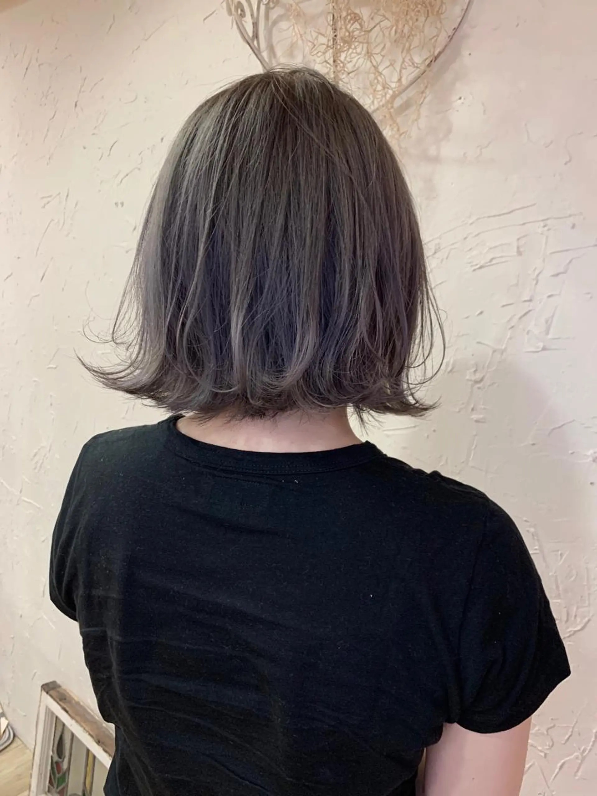 ミディアム カラー ヘアカラー 映える顔周りカット ♥️韓国ヘア"ちぇるのヘアスタイル