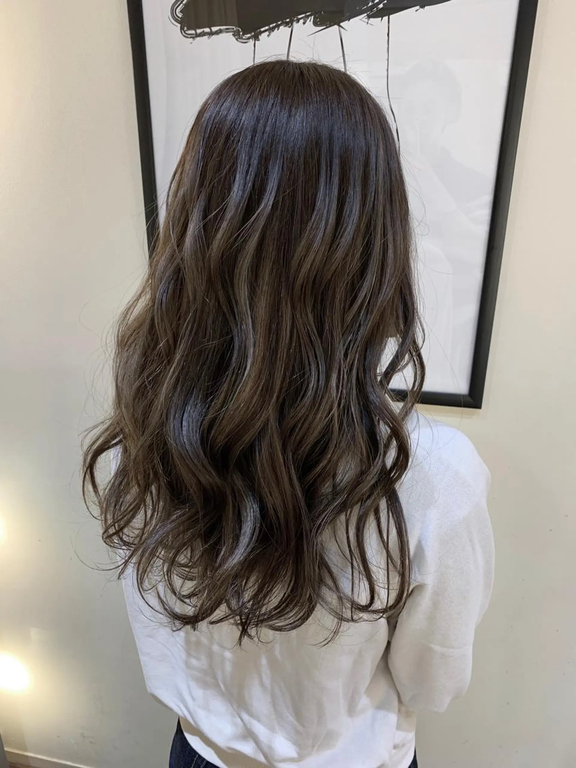 セミロング カラー グレージュ ハイライトカラー ハイライト Remore所属・中塚 義人のヘアスタイル
