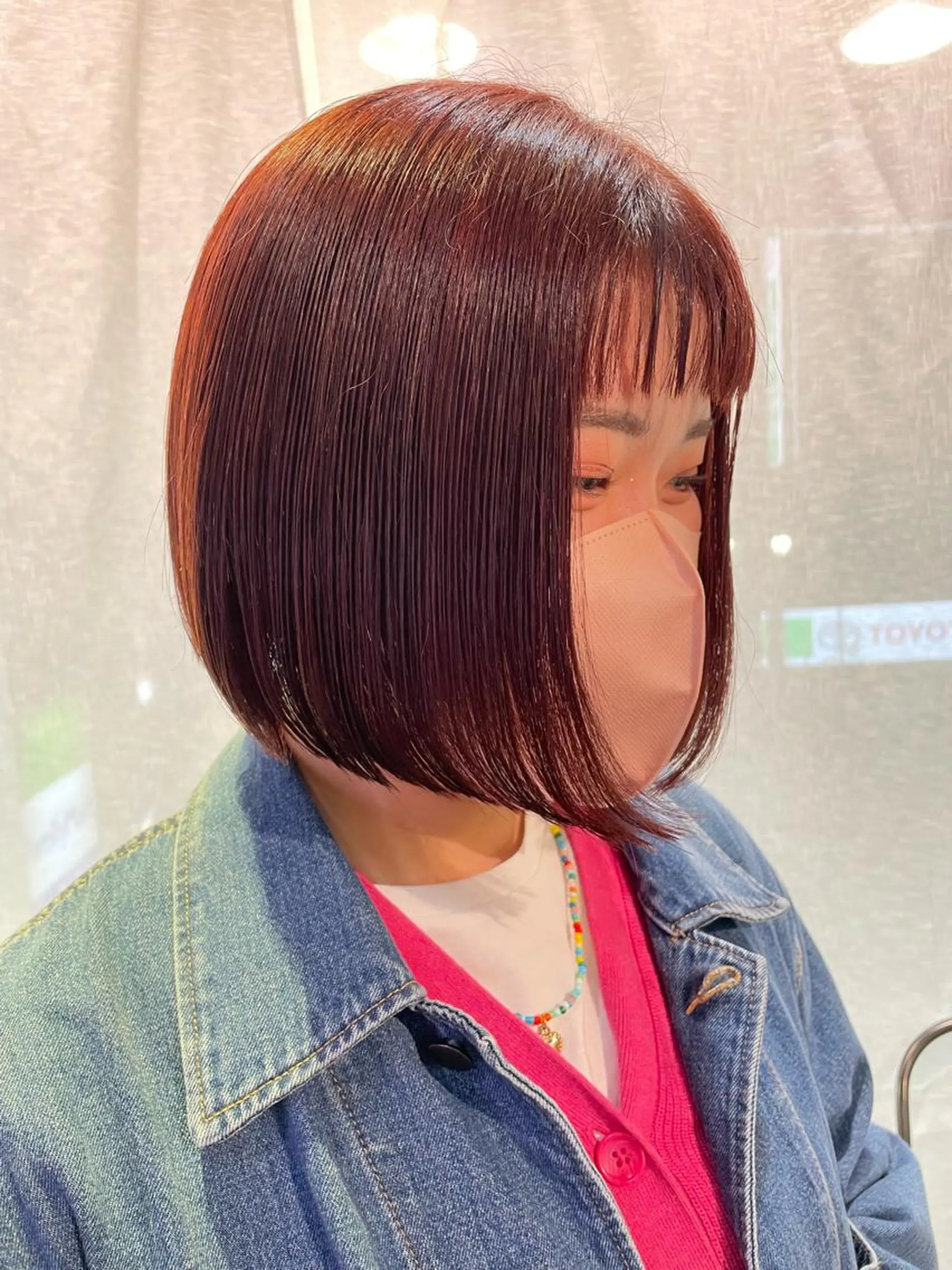 ミディアム カラー ハイトーンカラー オレンジ 学生 ヘアカラー 🦋sana🦋 🫧透明感カラー🫧のヘアスタイル