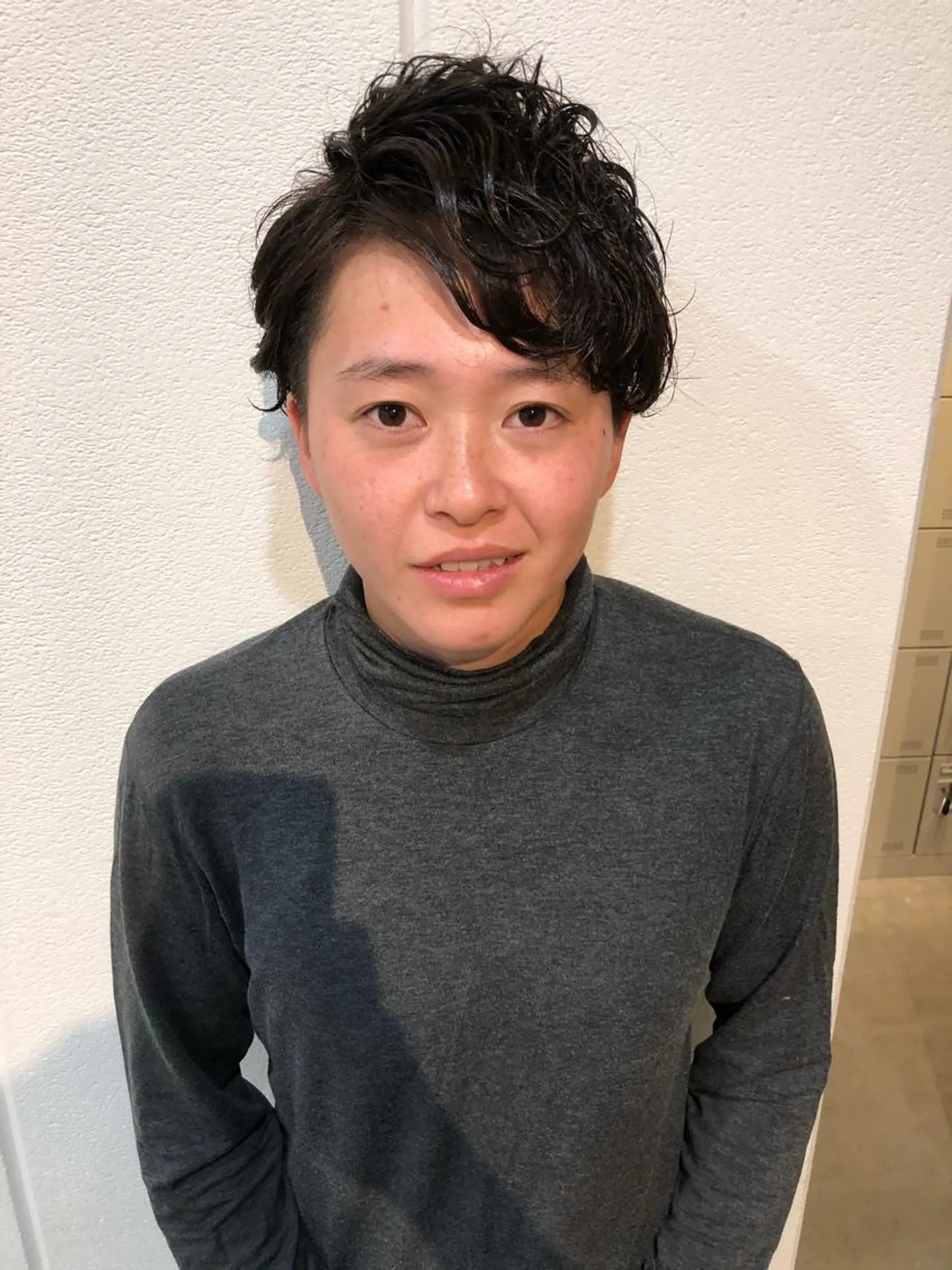 ショート パーマ メンズ カット パーマ トリートメント 店長　鍜治本 颯太のヘアスタイル