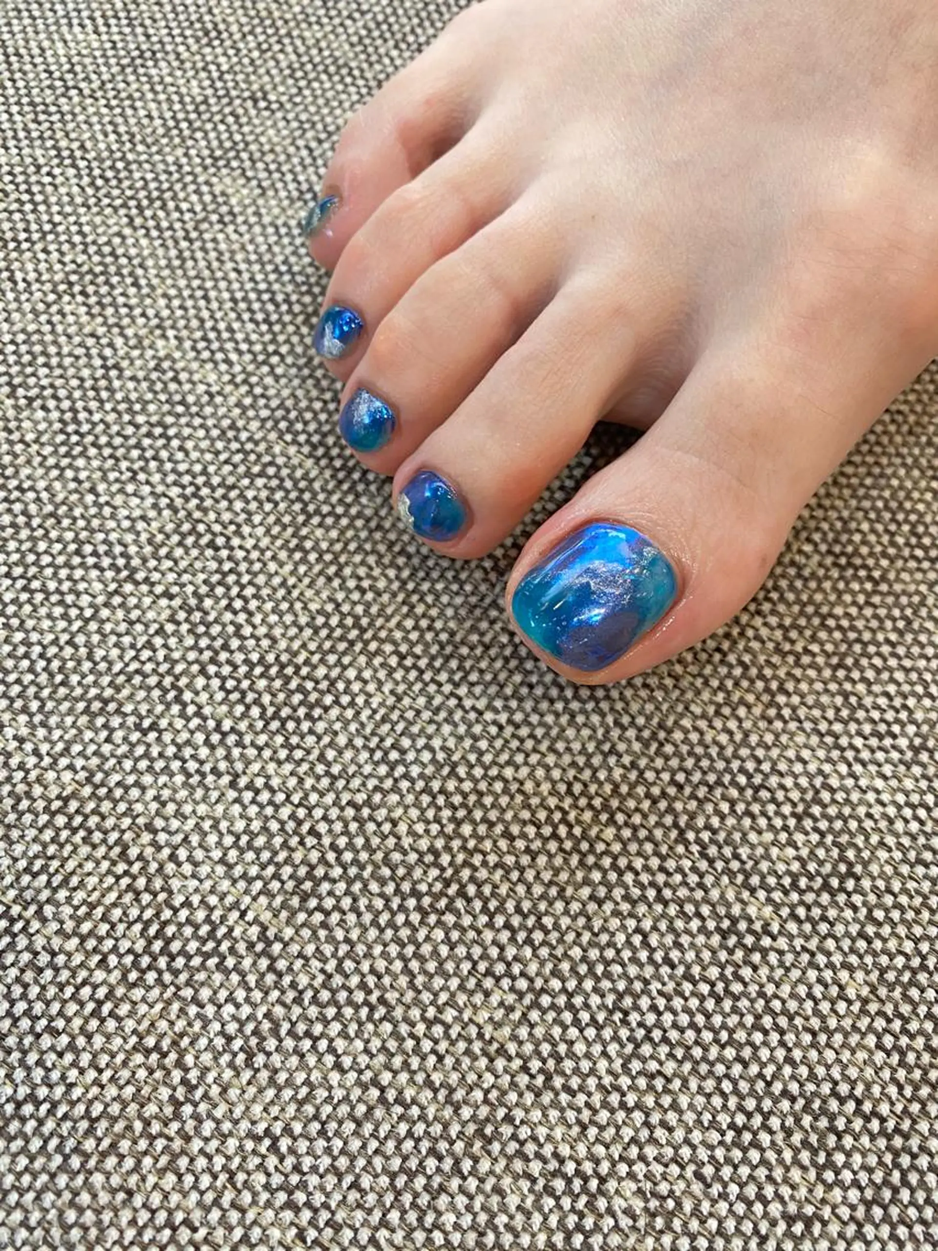 ネイル ブルー 🌼大西洋子 laughl🌼のネイルデザイン