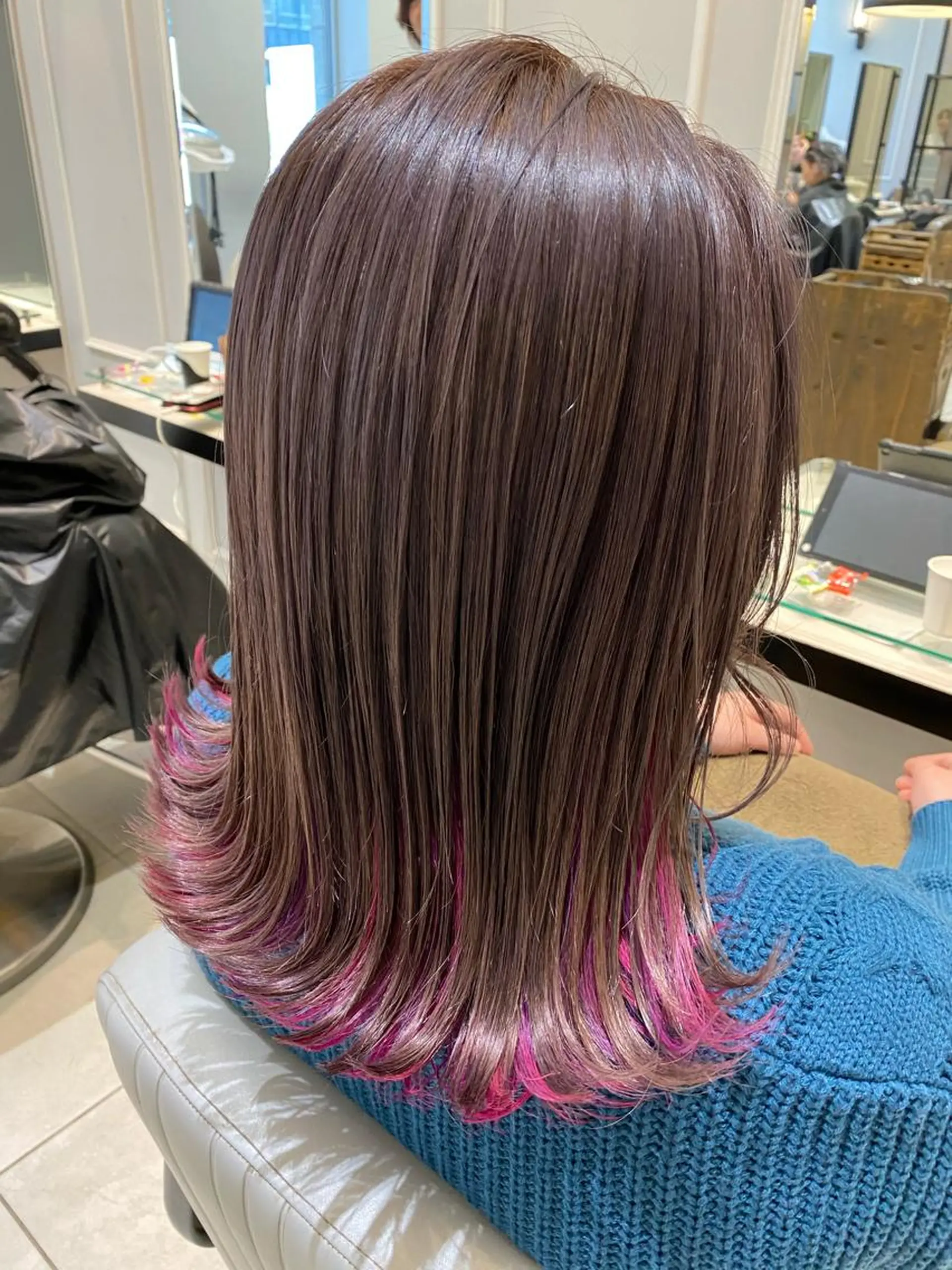 セミロング カット ヘアカラー トリートメント 韓国ヘア🇰🇷 トヨキトキコのヘアスタイル