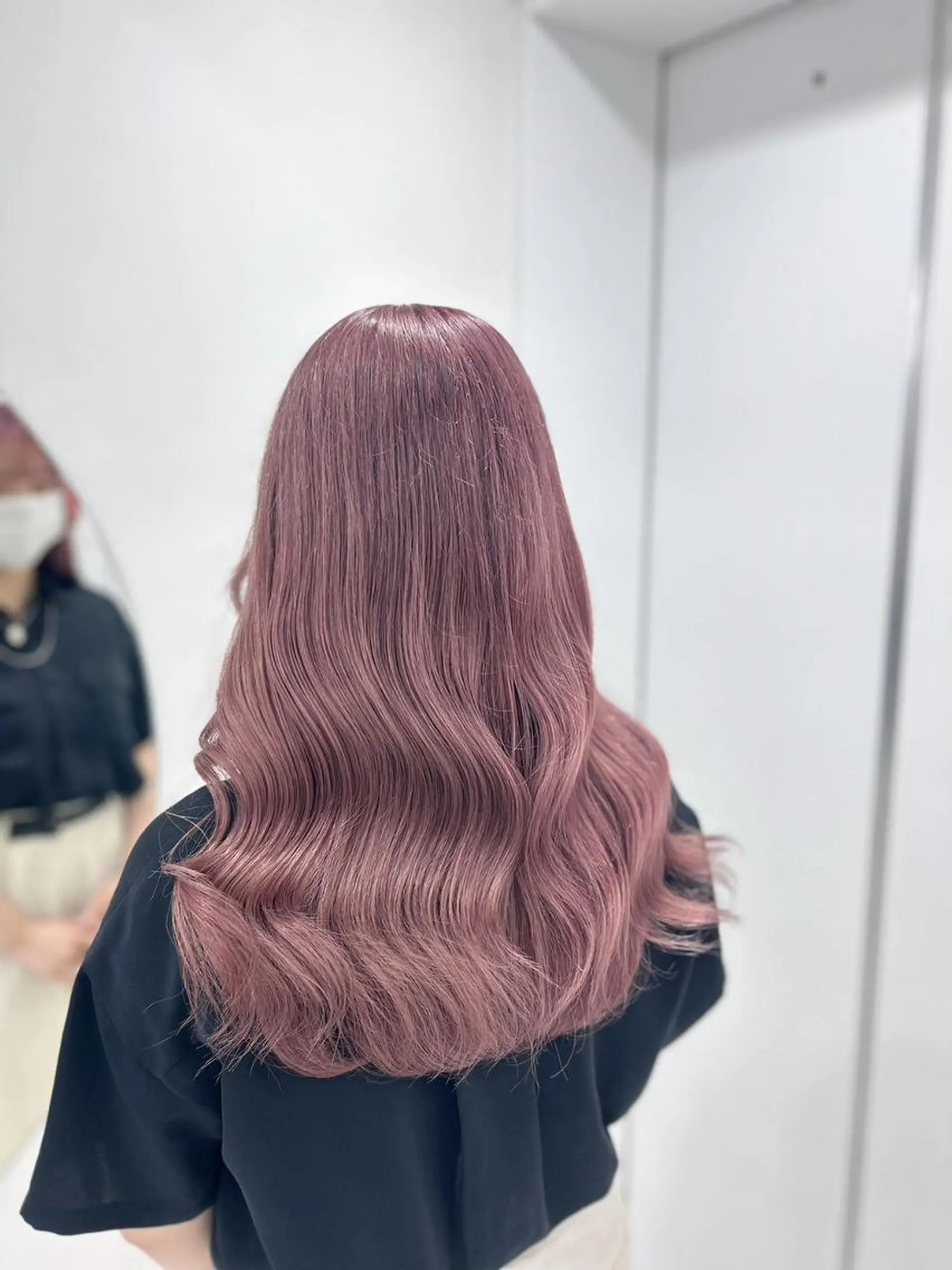 カラー セミロング ヘアカラー ハイトーンブロンド 横浜💞ミオのヘアスタイル