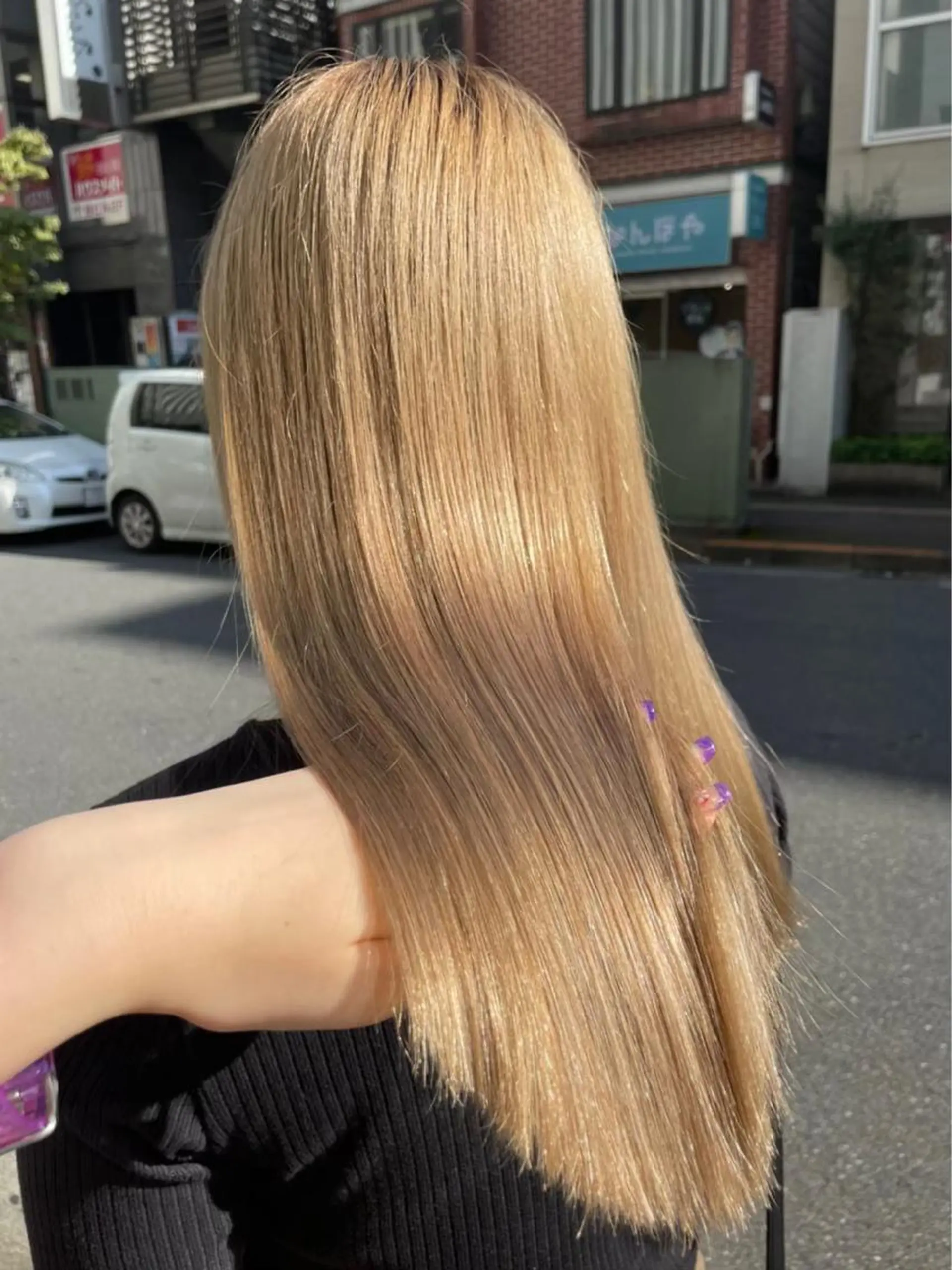 ロング カラー ベージュカラー ブリーチ ケアブリーチ 透明感カラー デザインカラー ヘアカラー トリートメント メンズ特化/マツエク AYAKA🌙のヘアスタイル