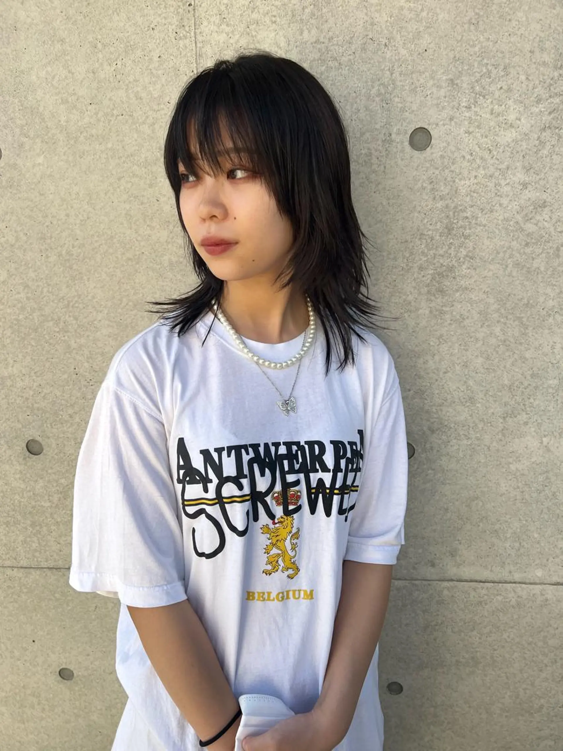 ミディアム ウルフカット カット ヘアカラー sakoda shunkiのヘアスタイル