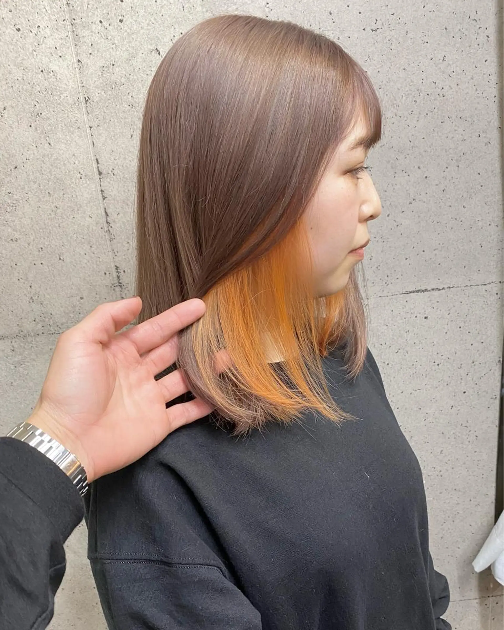 ミディアム カラー ヘアカラー トリートメント MORROW所属・⭕️ダメージレス特化 髪質改善🥇丸山憲人のヘアスタイル
