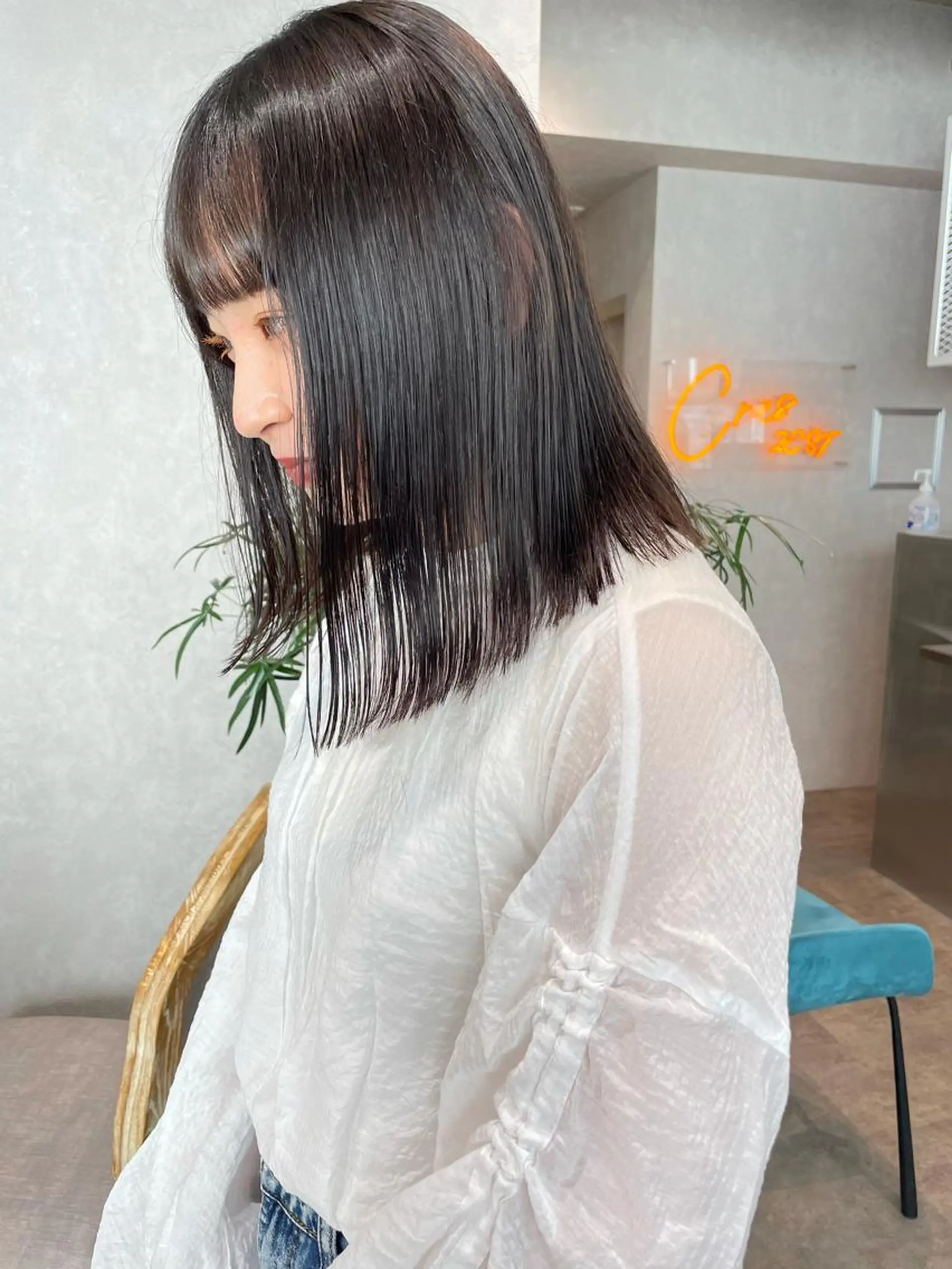 ミディアム カラー カット ナチュラル透明感🌱 小山美樹子のヘアスタイル